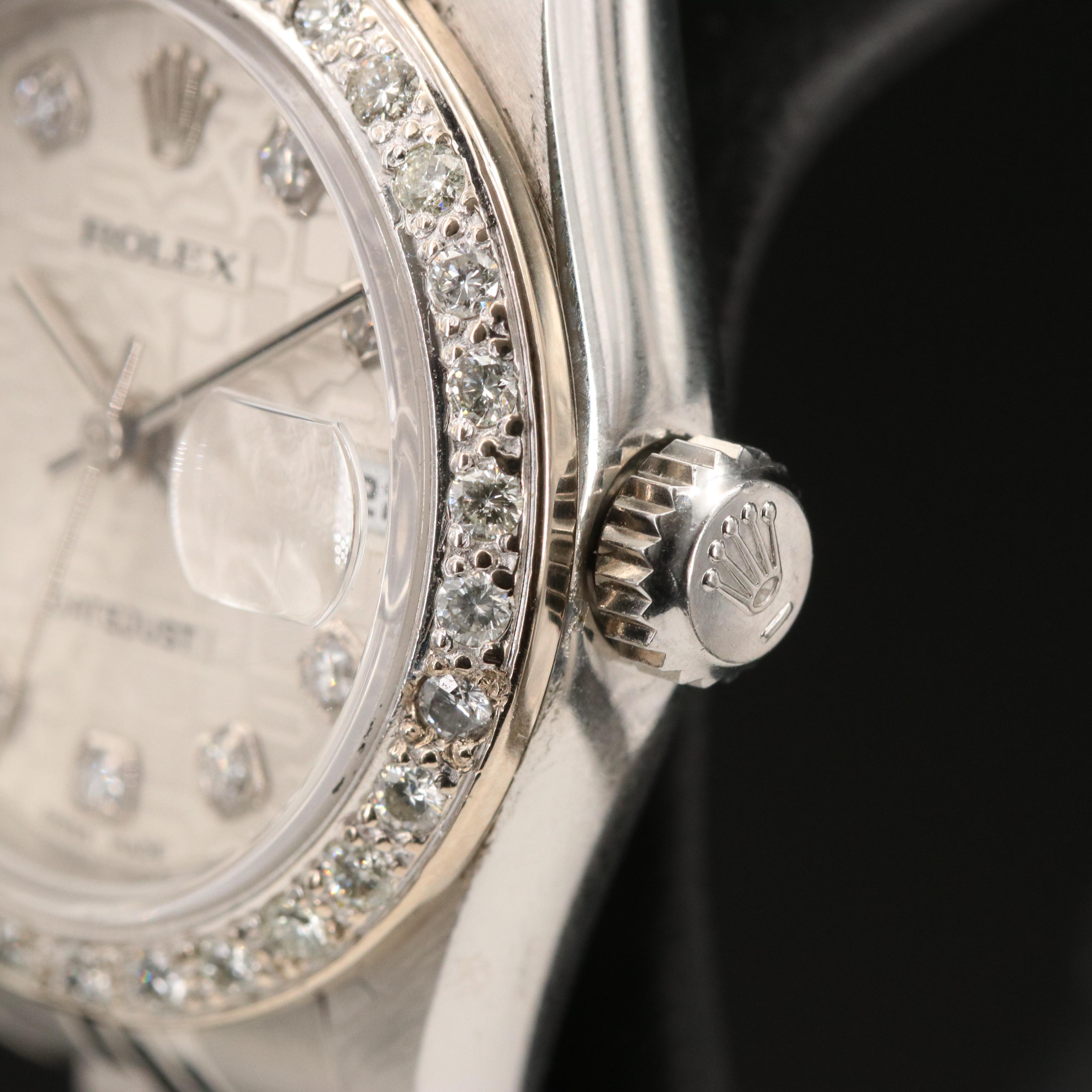 2004 Rolex Datejust Jubilee Diamond Dial and Bezel Watch