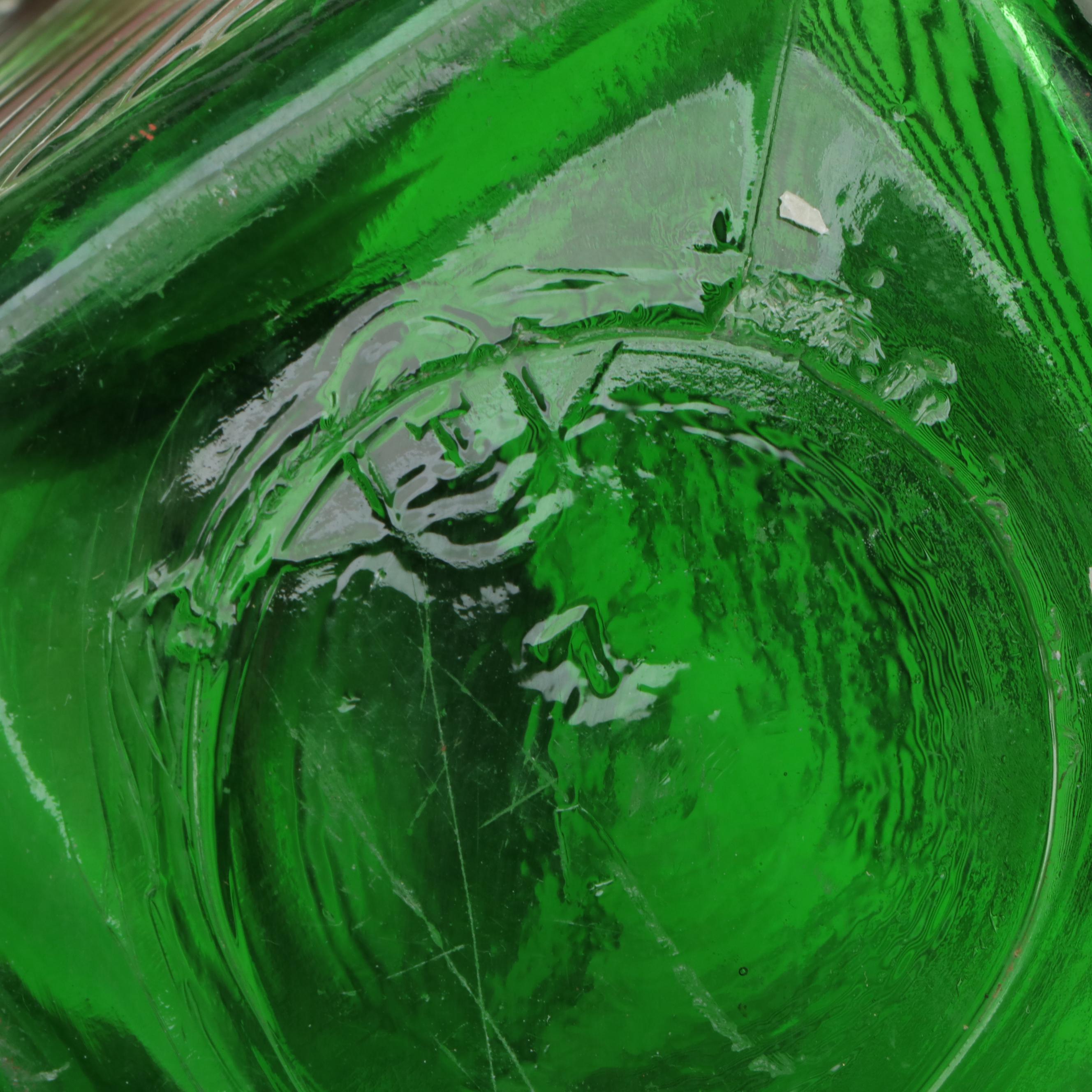 Owens-Illinois Glass Co. and Other Green Glass Canisters and Shakers, Mid-20th C