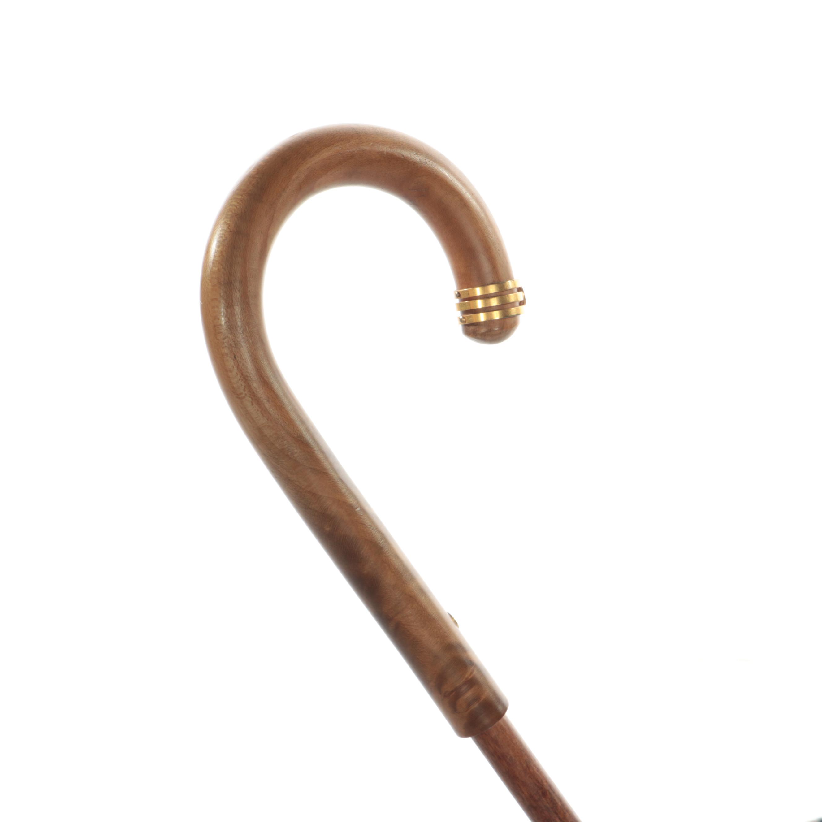 Gucci Wooden Umbrella in White-Blue-Red GG Print