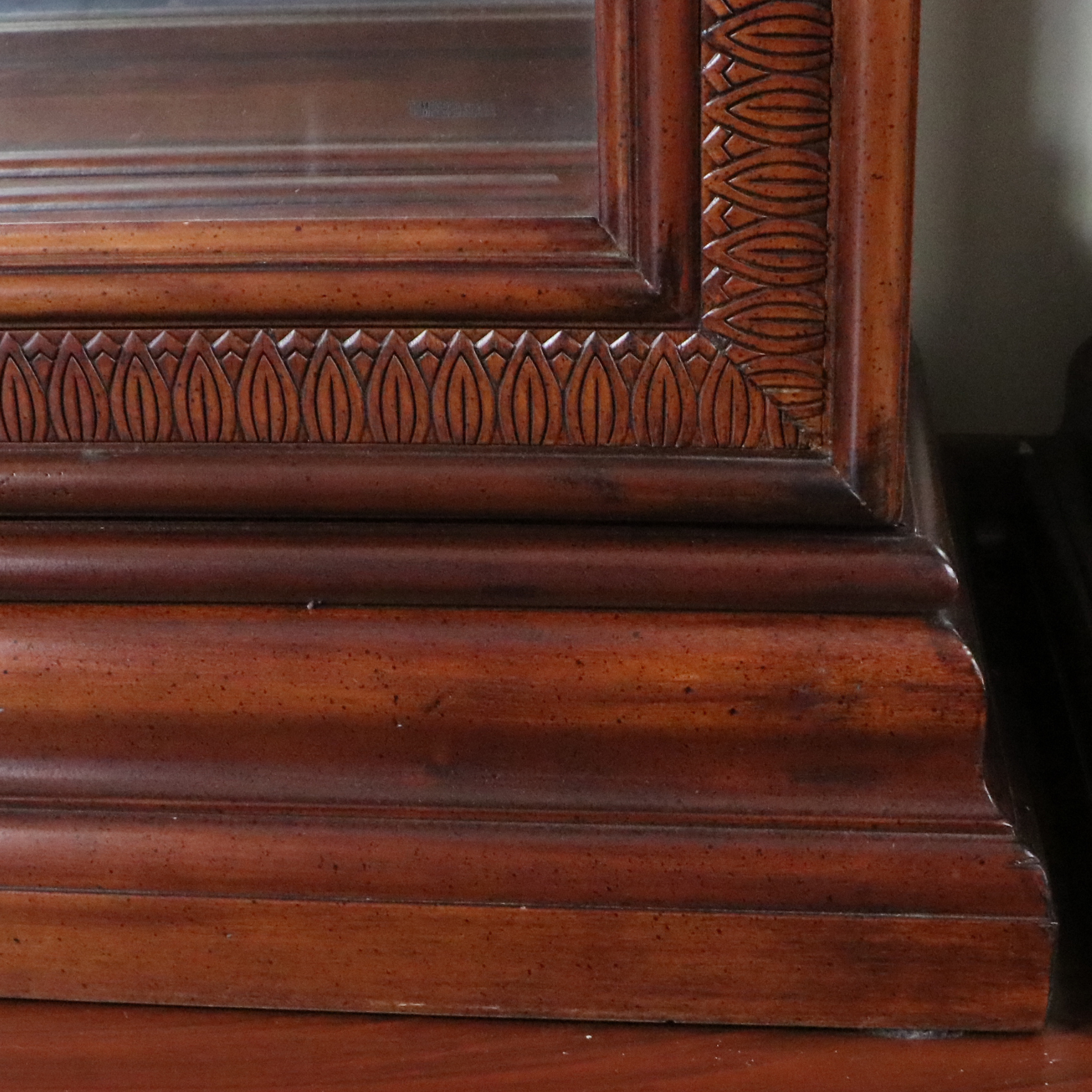 American Signature Illuminated Sliding Door Display Cabinet