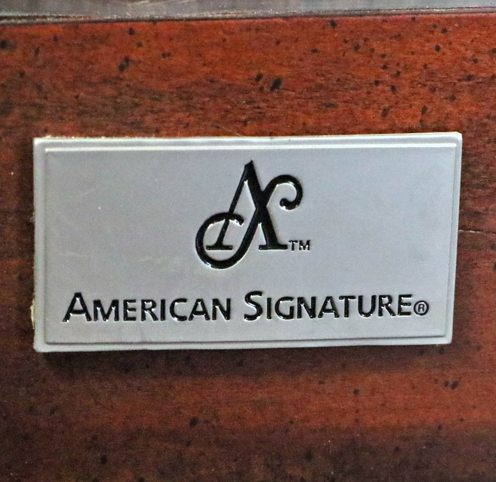 American Signature Illuminated Sliding Door Display Cabinet