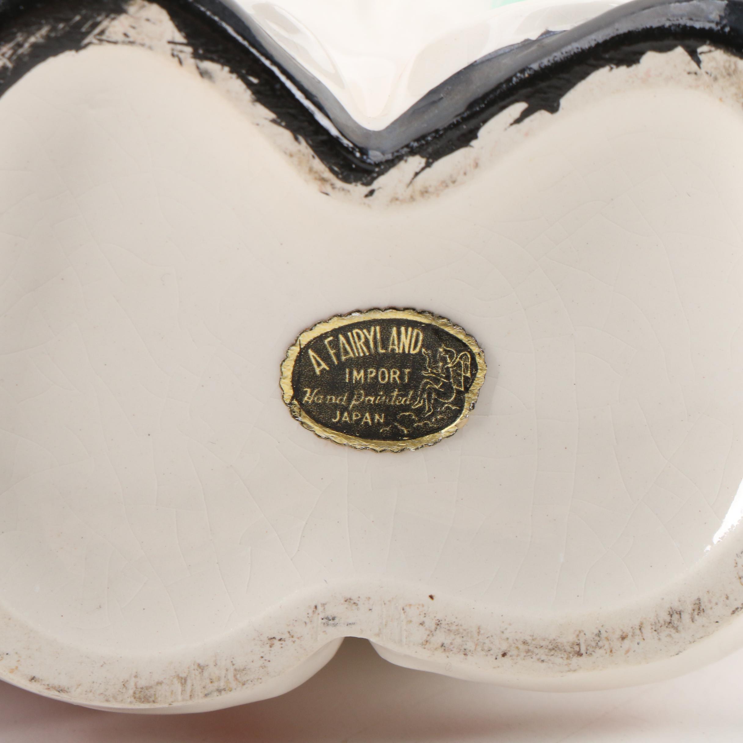 Fairyland Import Ceramic Clown Decanters, 1940s