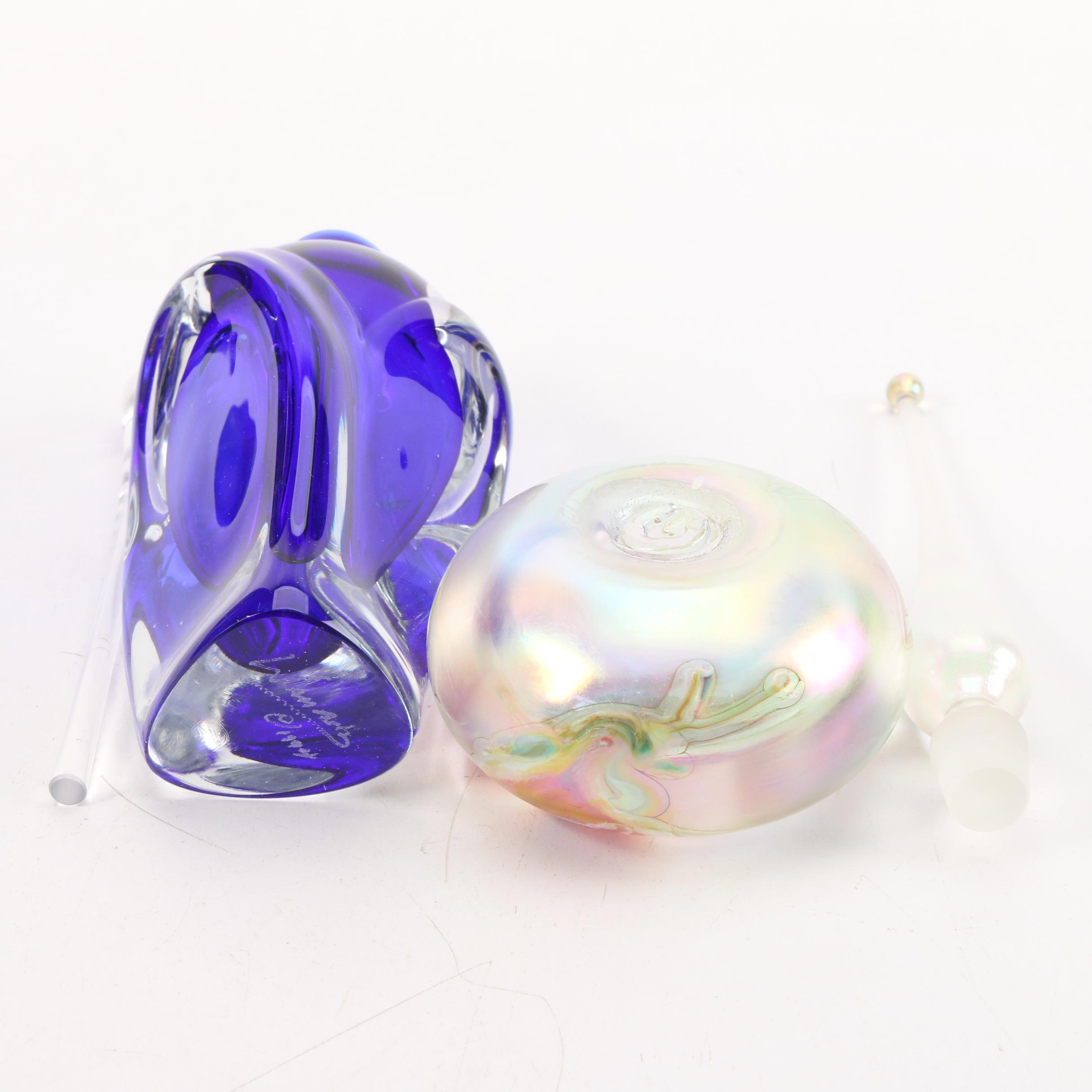 Jonathan Winfisky and Glasshouse Studio Handblown Glass Perfume Bottles
