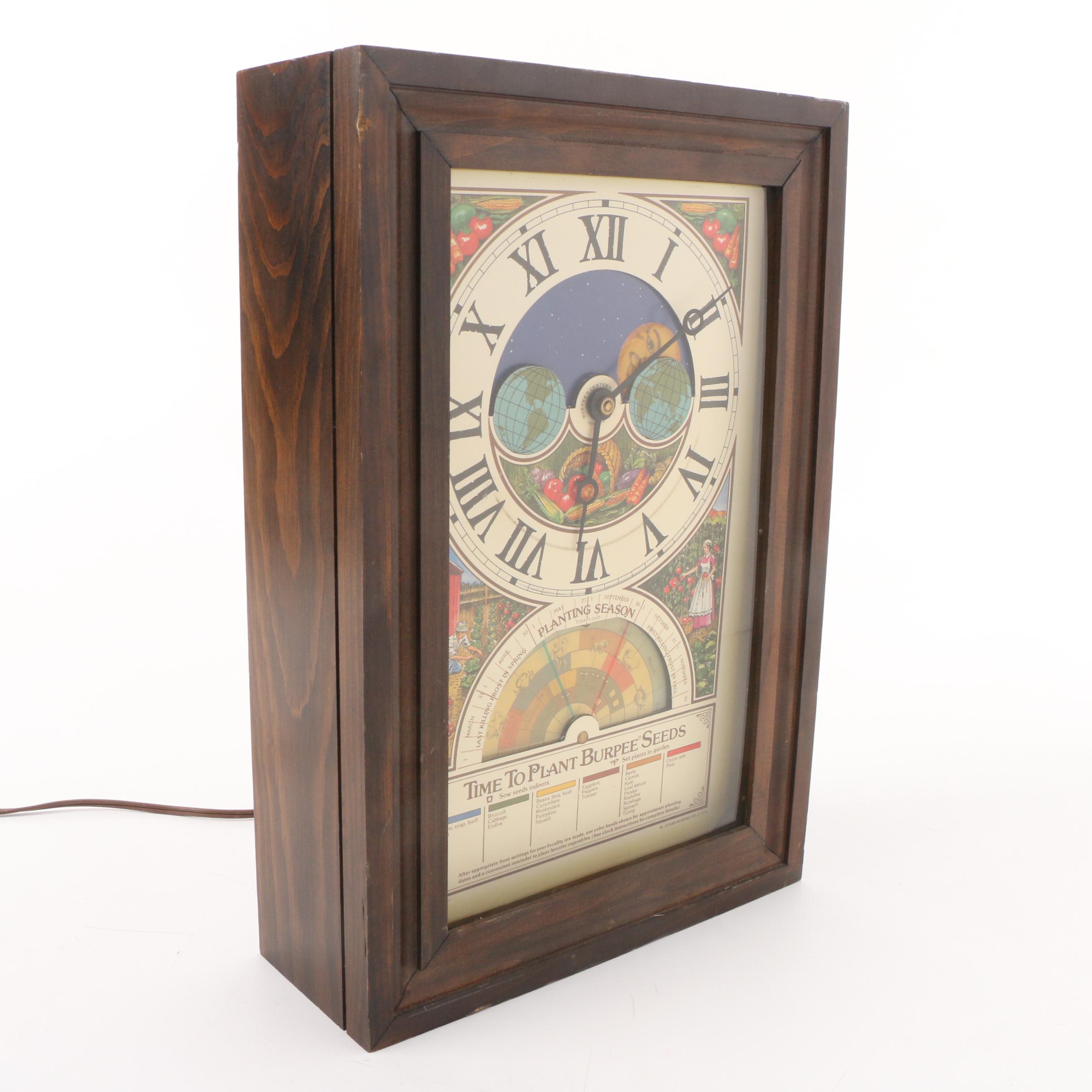 Burpee Seeds Planting Season Wall Clock, 1975