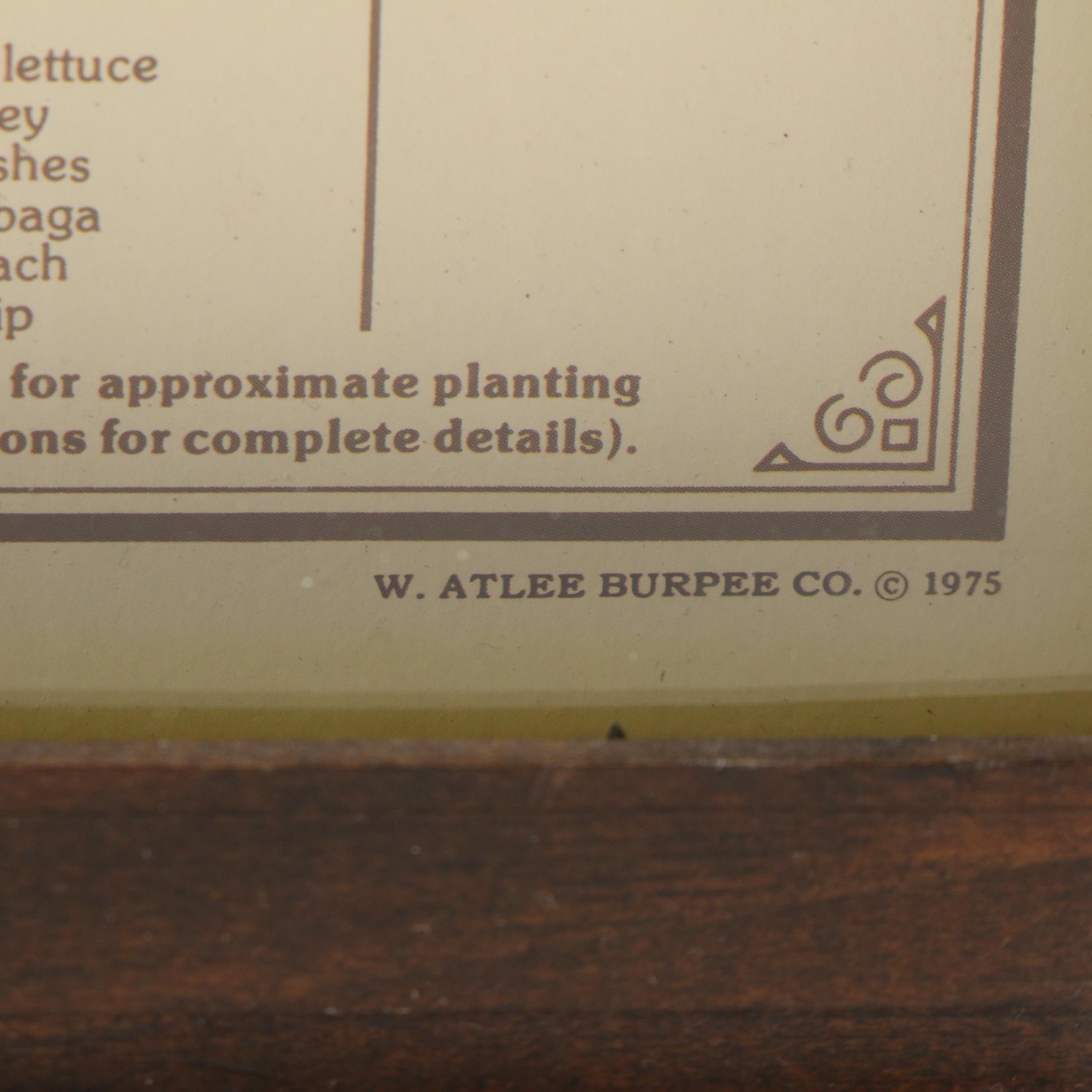 Burpee Seeds Planting Season Wall Clock, 1975