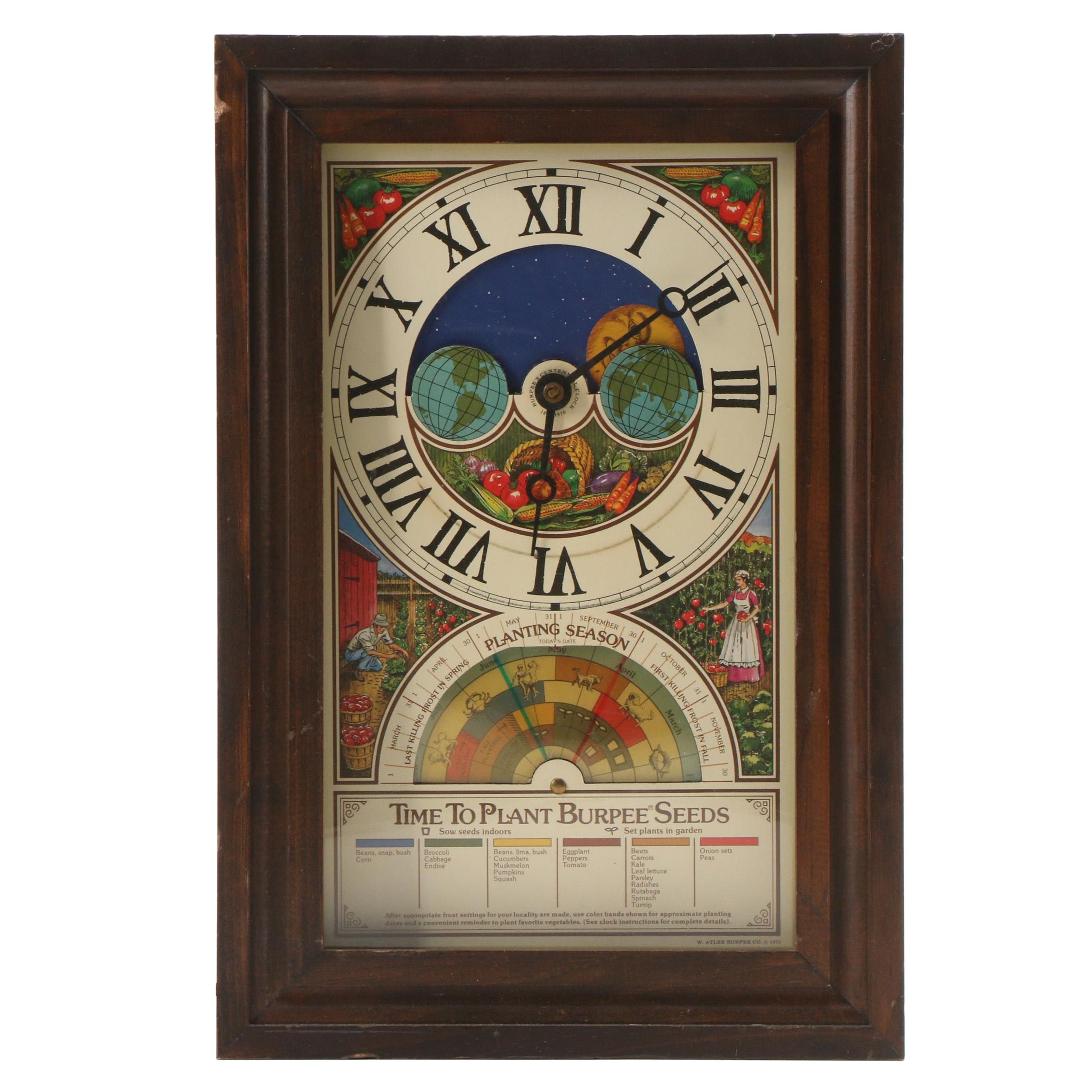 Burpee Seeds Planting Season Wall Clock, 1975