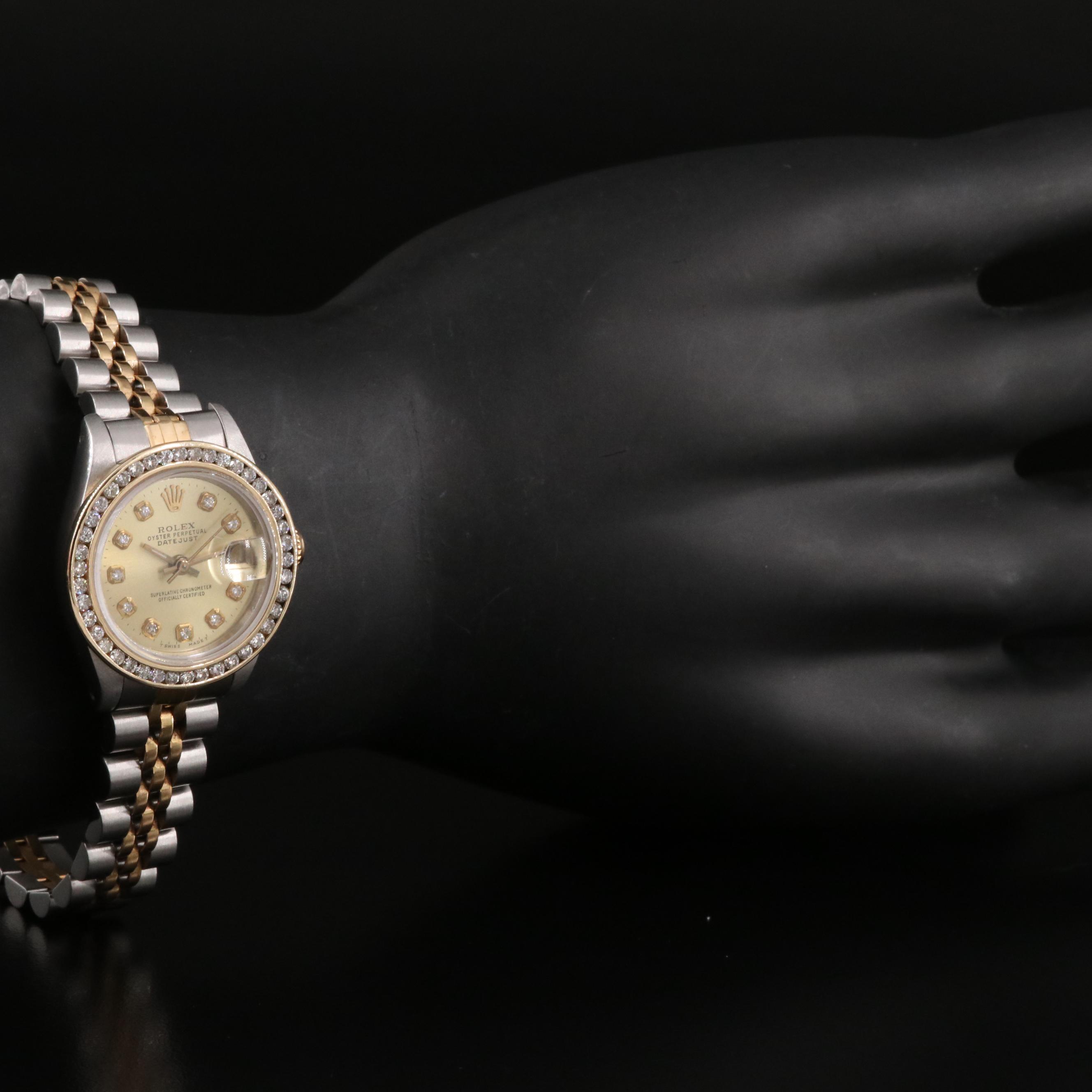 1990 Rolex Datejust Diamond Dial and Bezel Watch