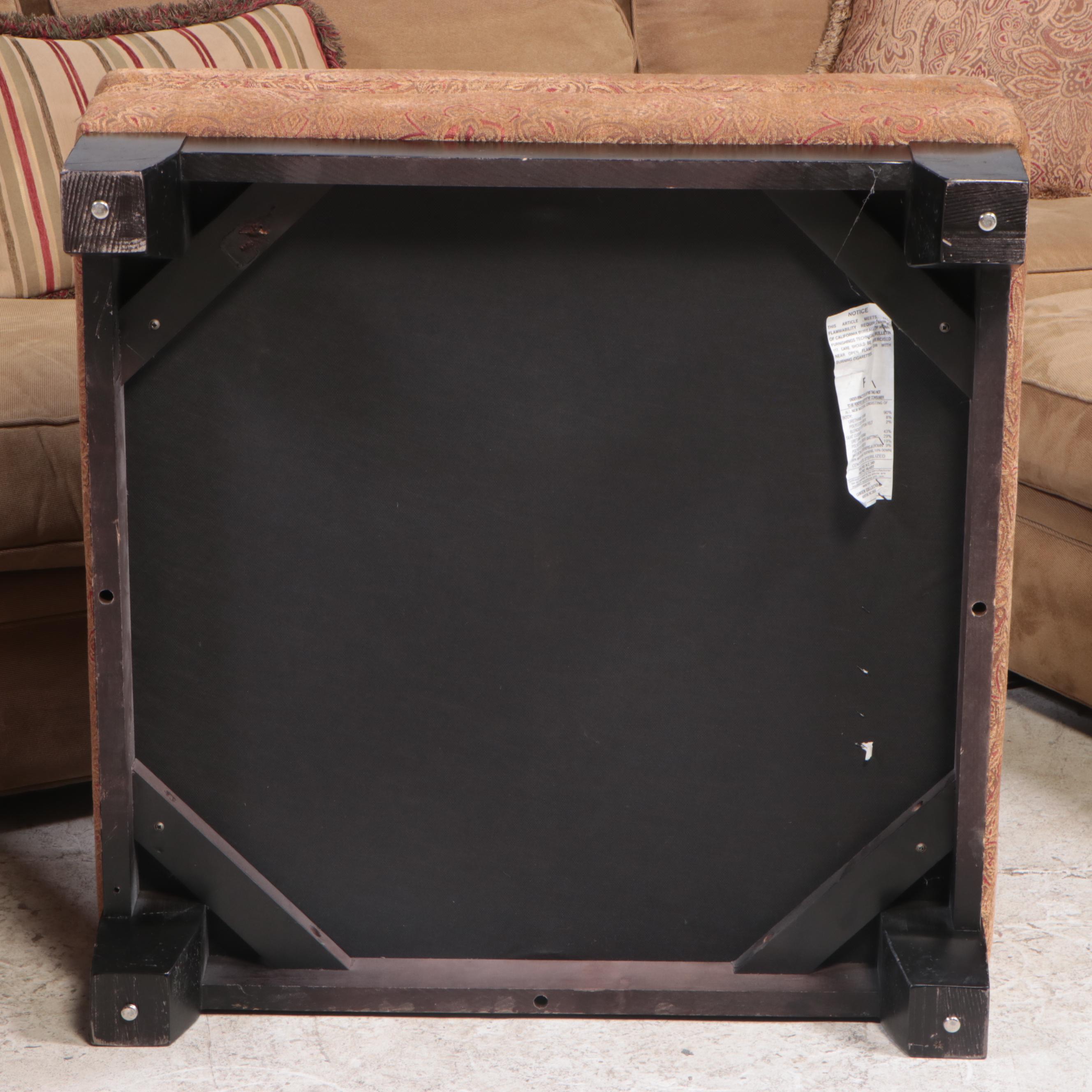 Four-Part Camden Collection for Arhaus Furniture Sectional Sofa Plus Ottoman