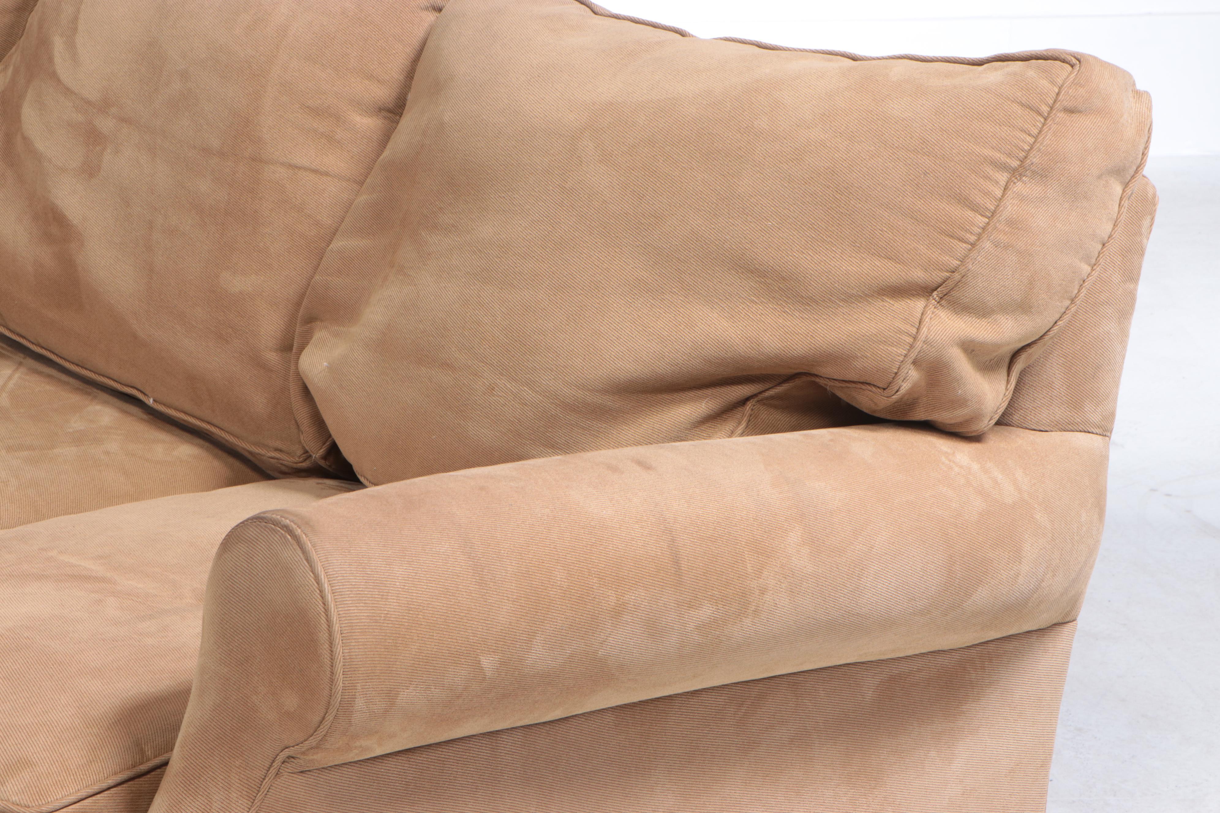 Four-Part Camden Collection for Arhaus Furniture Sectional Sofa Plus Ottoman