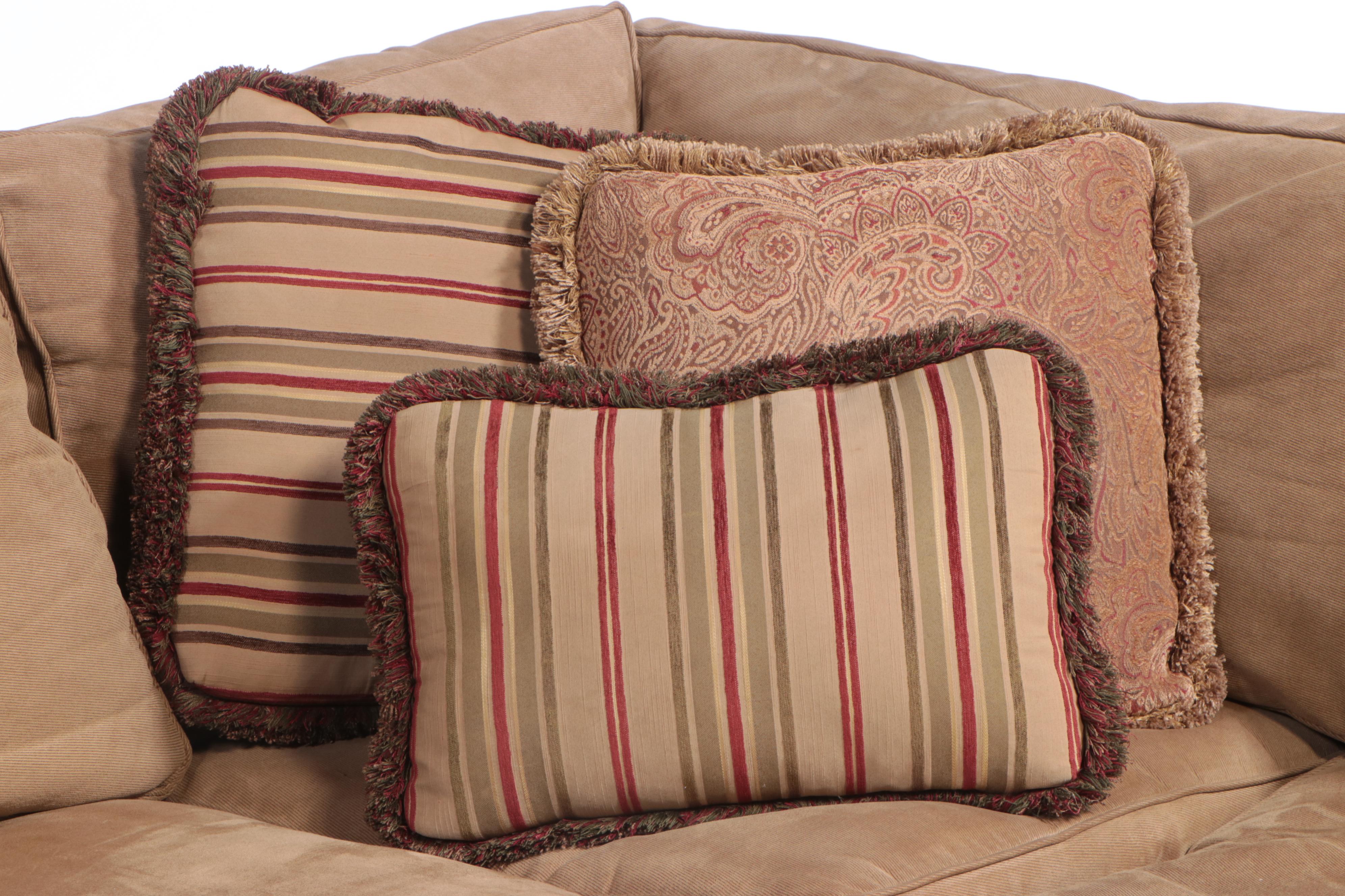 Four-Part Camden Collection for Arhaus Furniture Sectional Sofa Plus Ottoman