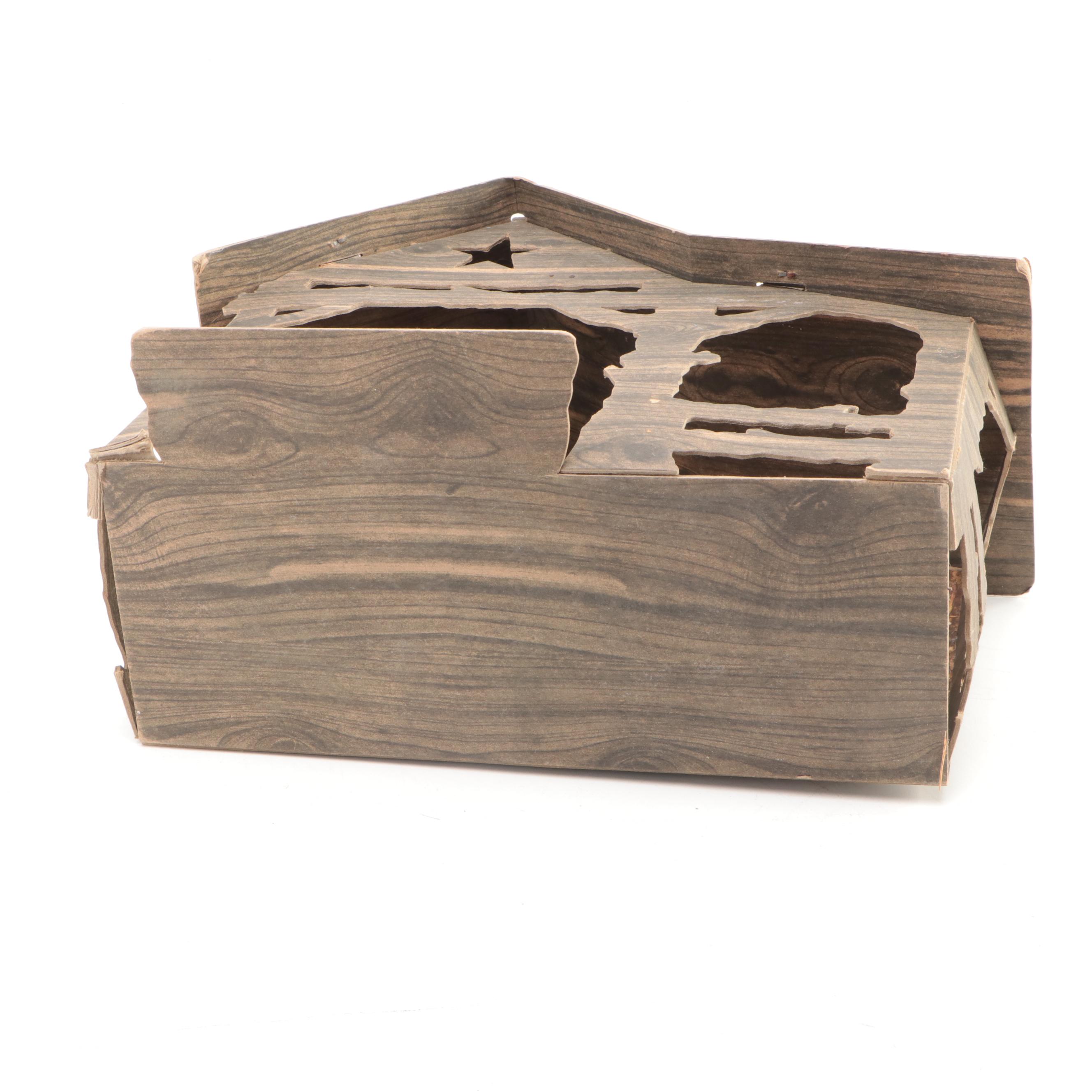 Italian Hand-Painted Chalkware Nativity, Mid-20th Century