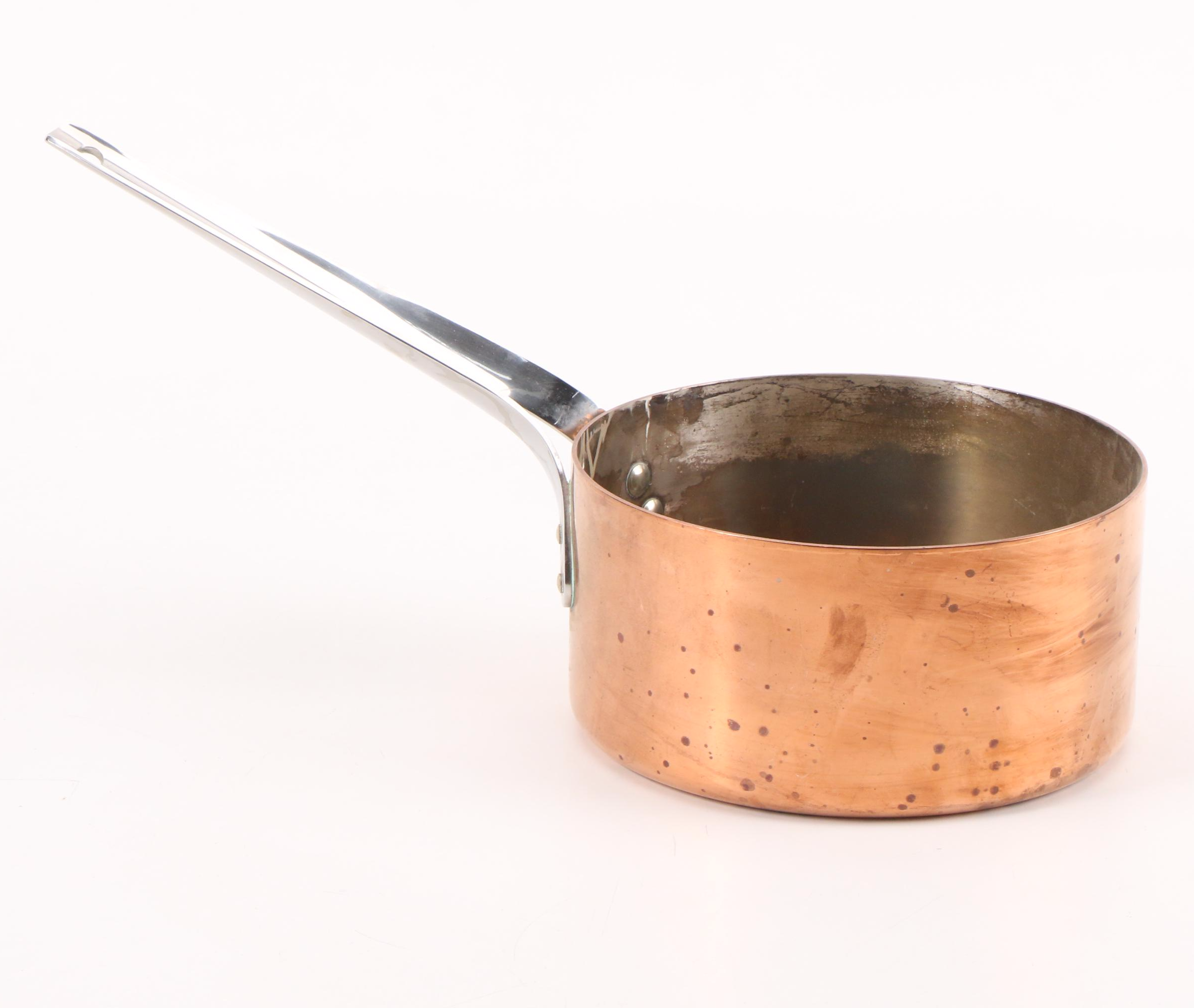 BIA Cordon Bleu and Other Copper Clad Cookware, Late 20th Century