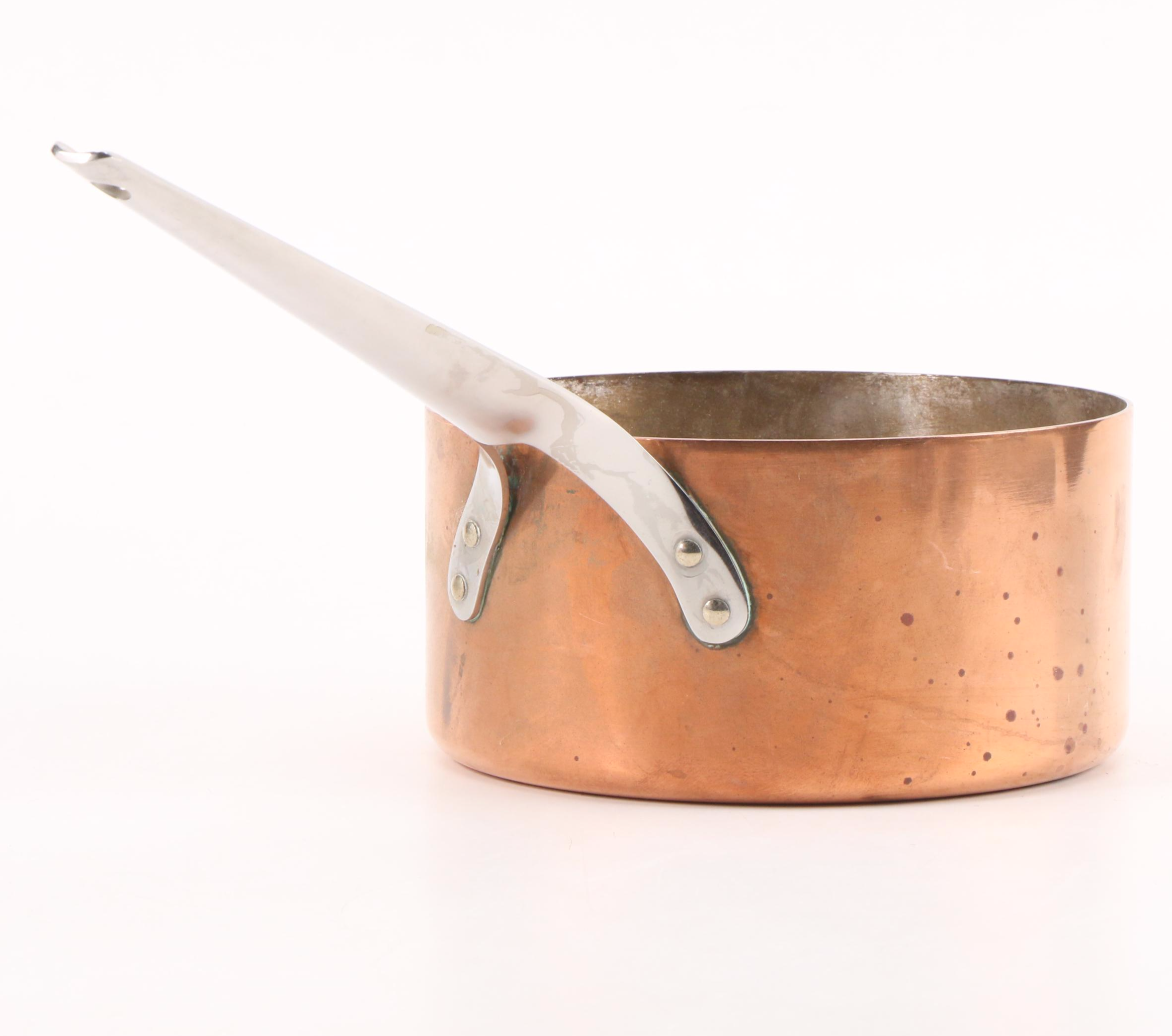 BIA Cordon Bleu and Other Copper Clad Cookware, Late 20th Century