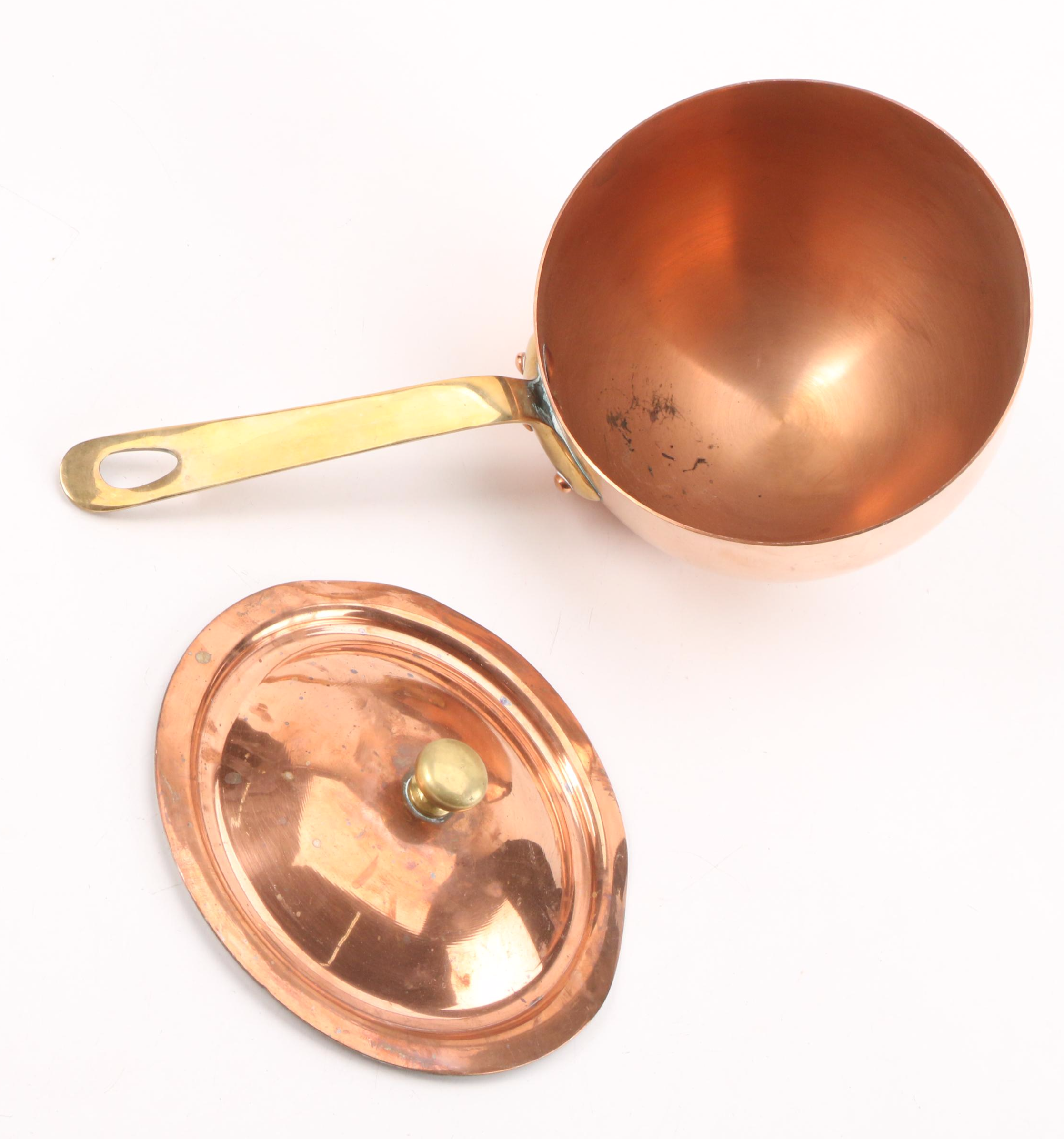 BIA Cordon Bleu and Other Copper Clad Cookware, Late 20th Century