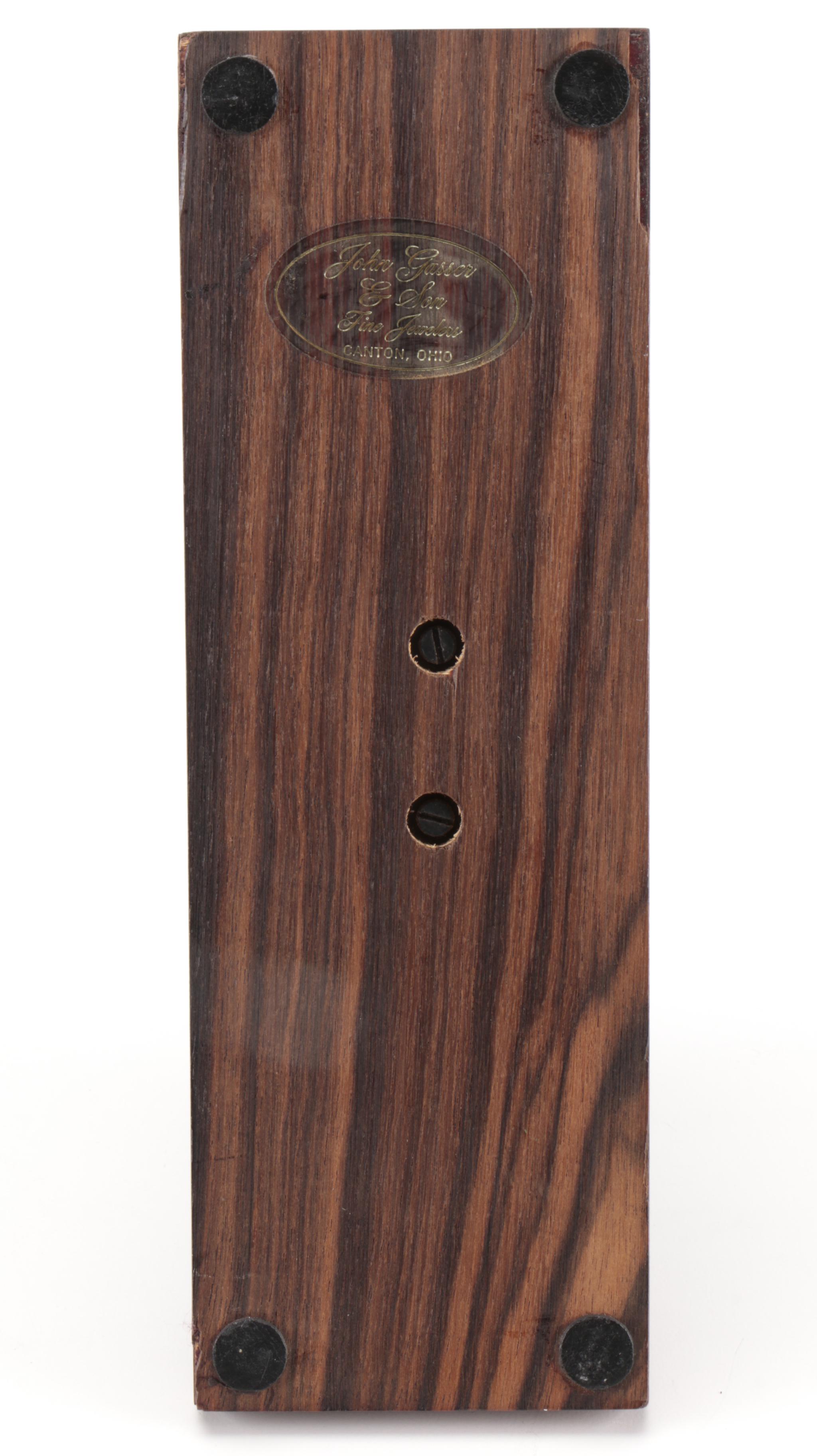 Bulova Accutron Electronique Brutalist Style Desk Clock on Rosewood Base