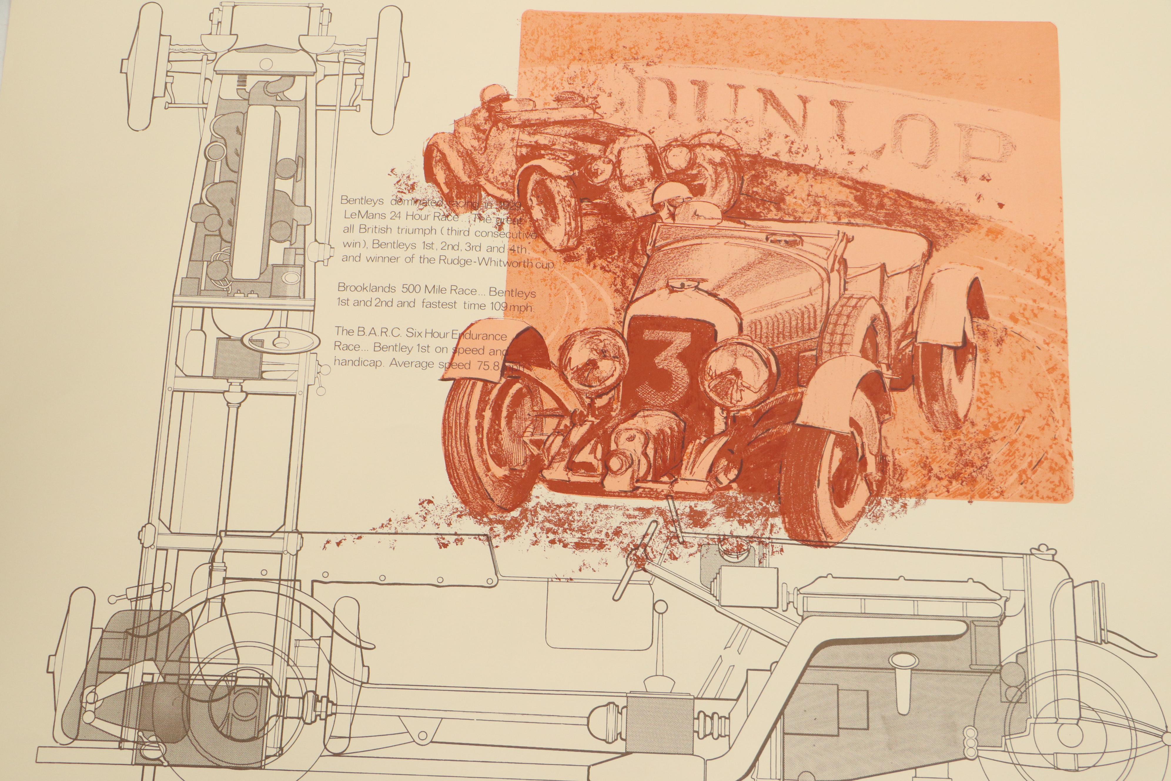 Jim Roslof Serigraphs "Bentley," Late 20th Century