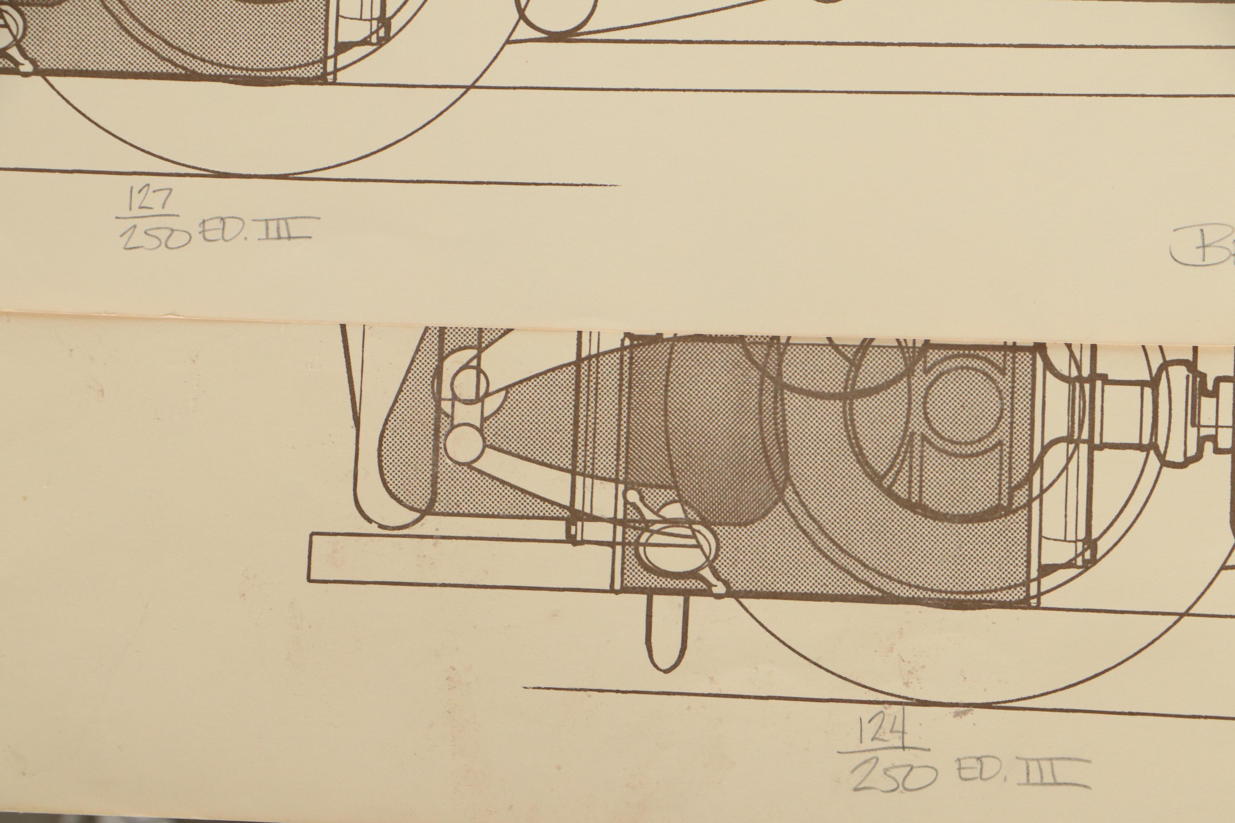 Jim Roslof Serigraphs "Bentley," Late 20th Century