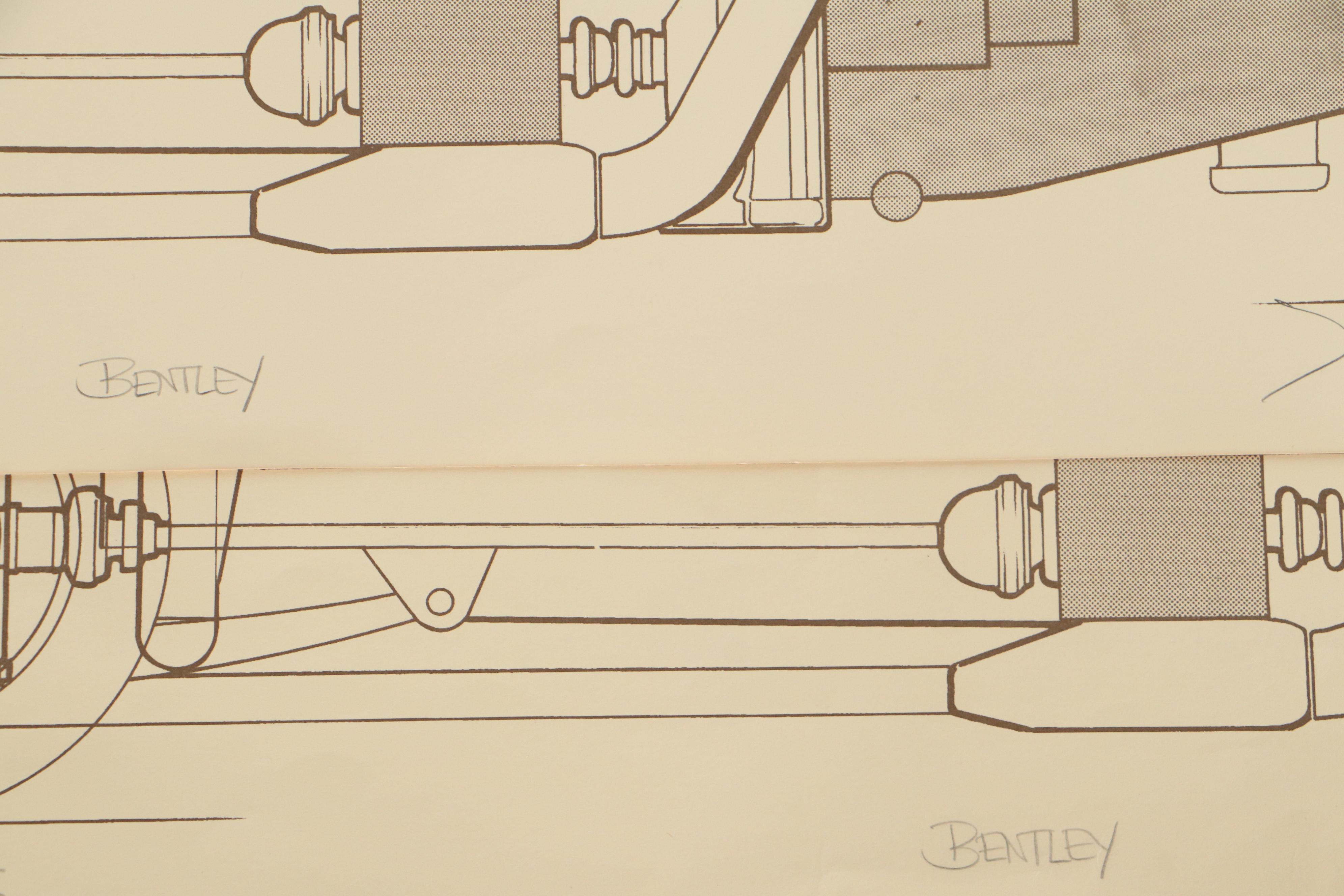 Jim Roslof Serigraphs "Bentley," Late 20th Century