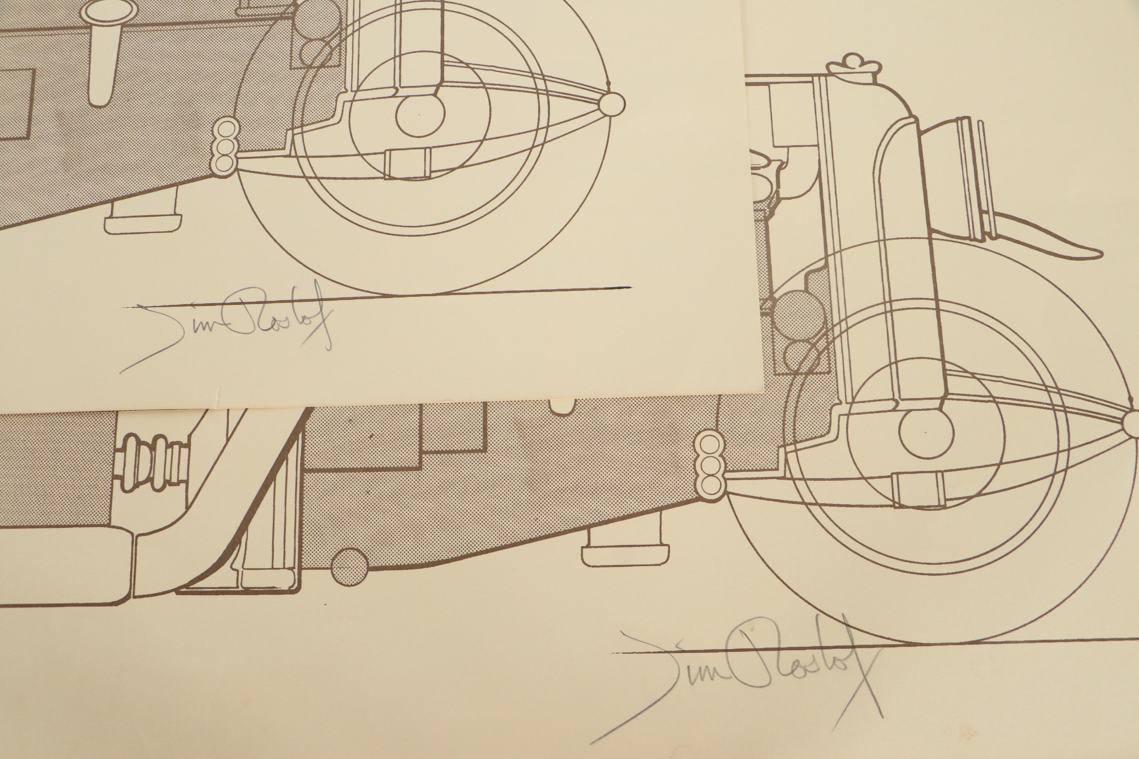 Jim Roslof Serigraphs "Bentley," Late 20th Century