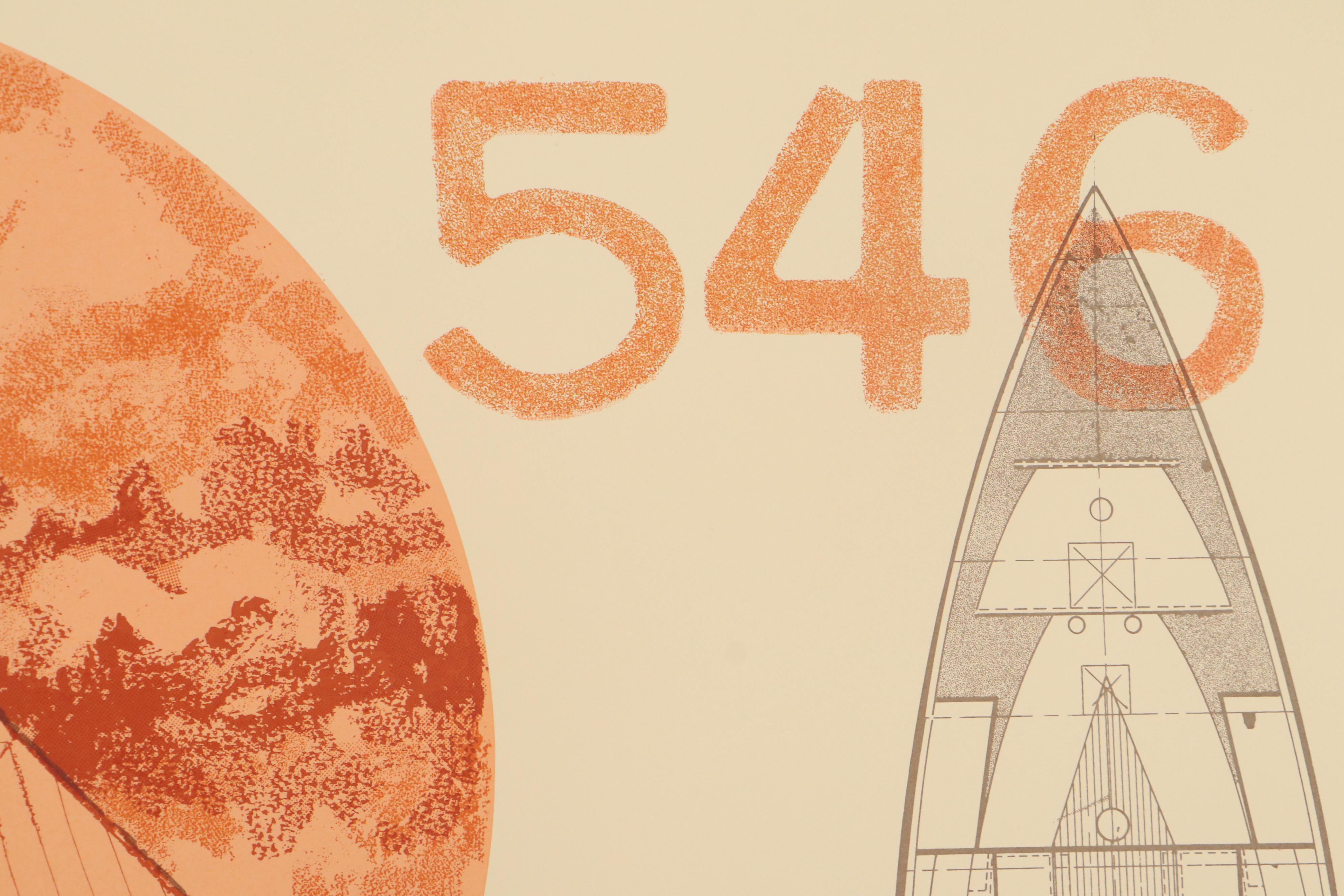 Jim Roslof Serigraph "Ocean Yawl" and "Bentley," Late 20th Century