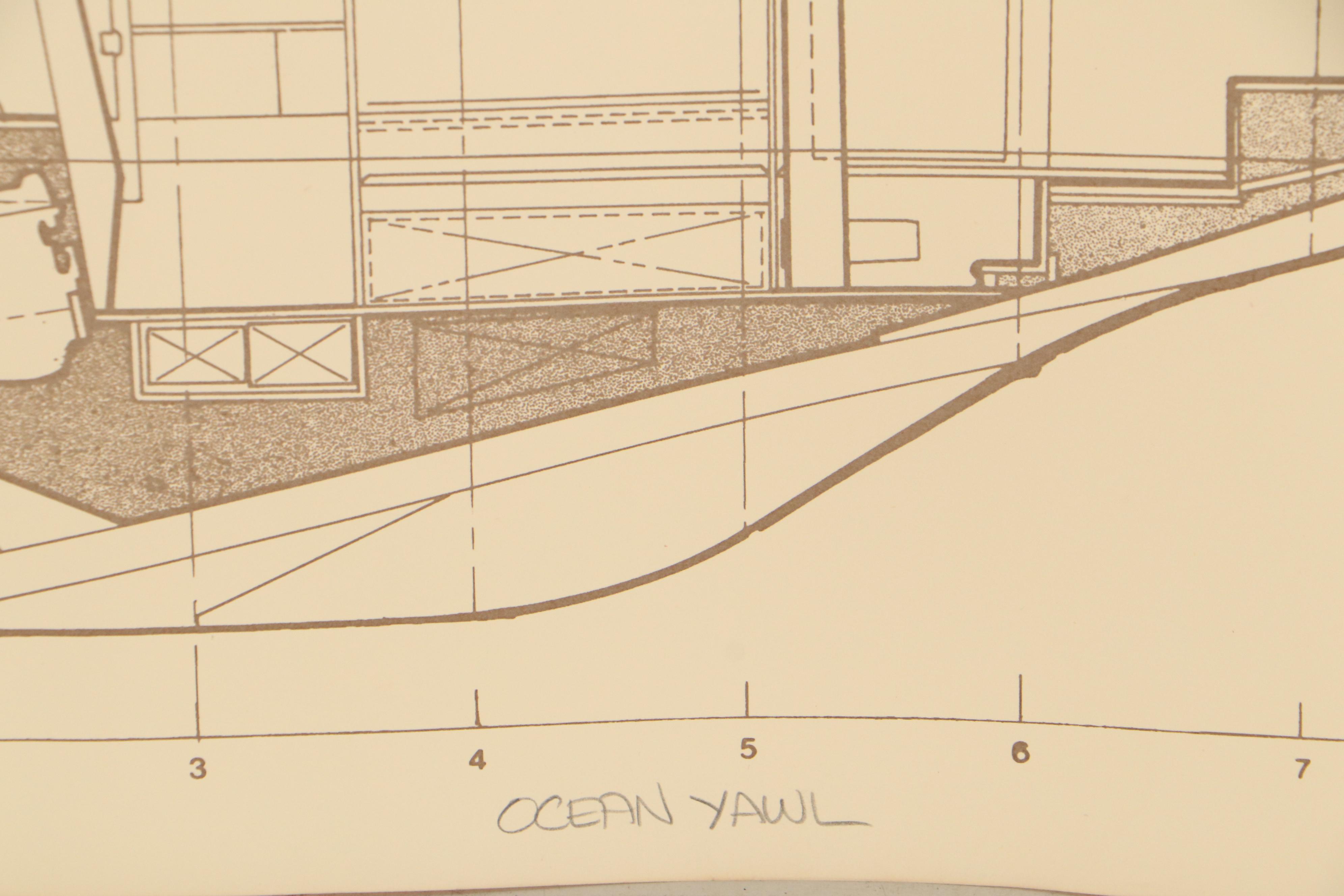 Jim Roslof Serigraph "Ocean Yawl" and "Bentley," Late 20th Century