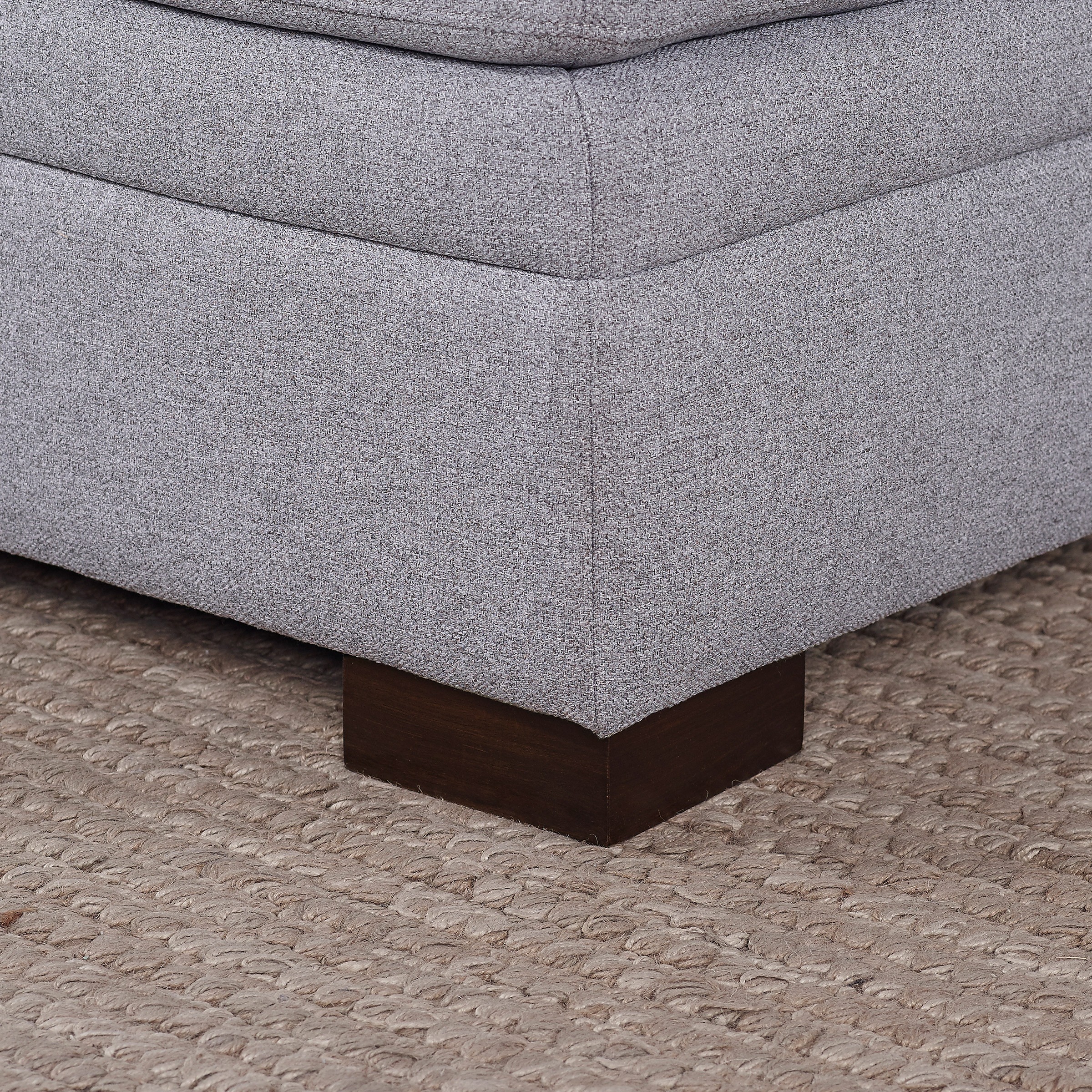 Thomasville "Langdon" Fabric Sectional with Storage Ottoman