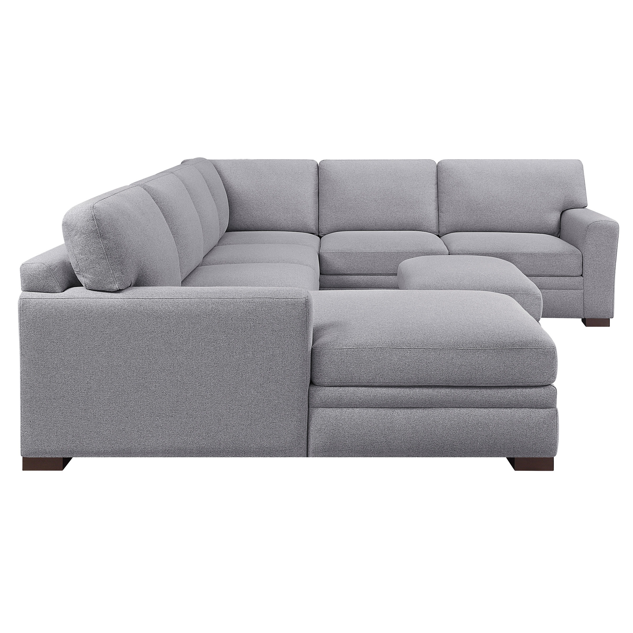 Thomasville "Langdon" Fabric Sectional with Storage Ottoman