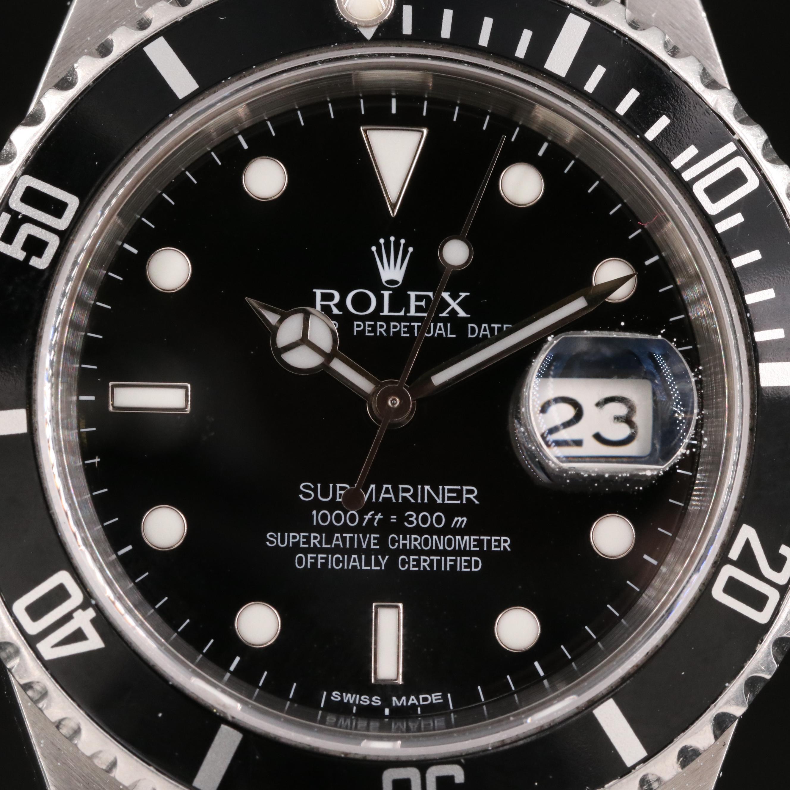 1995 Rolex Submariner Date Automatic Watch