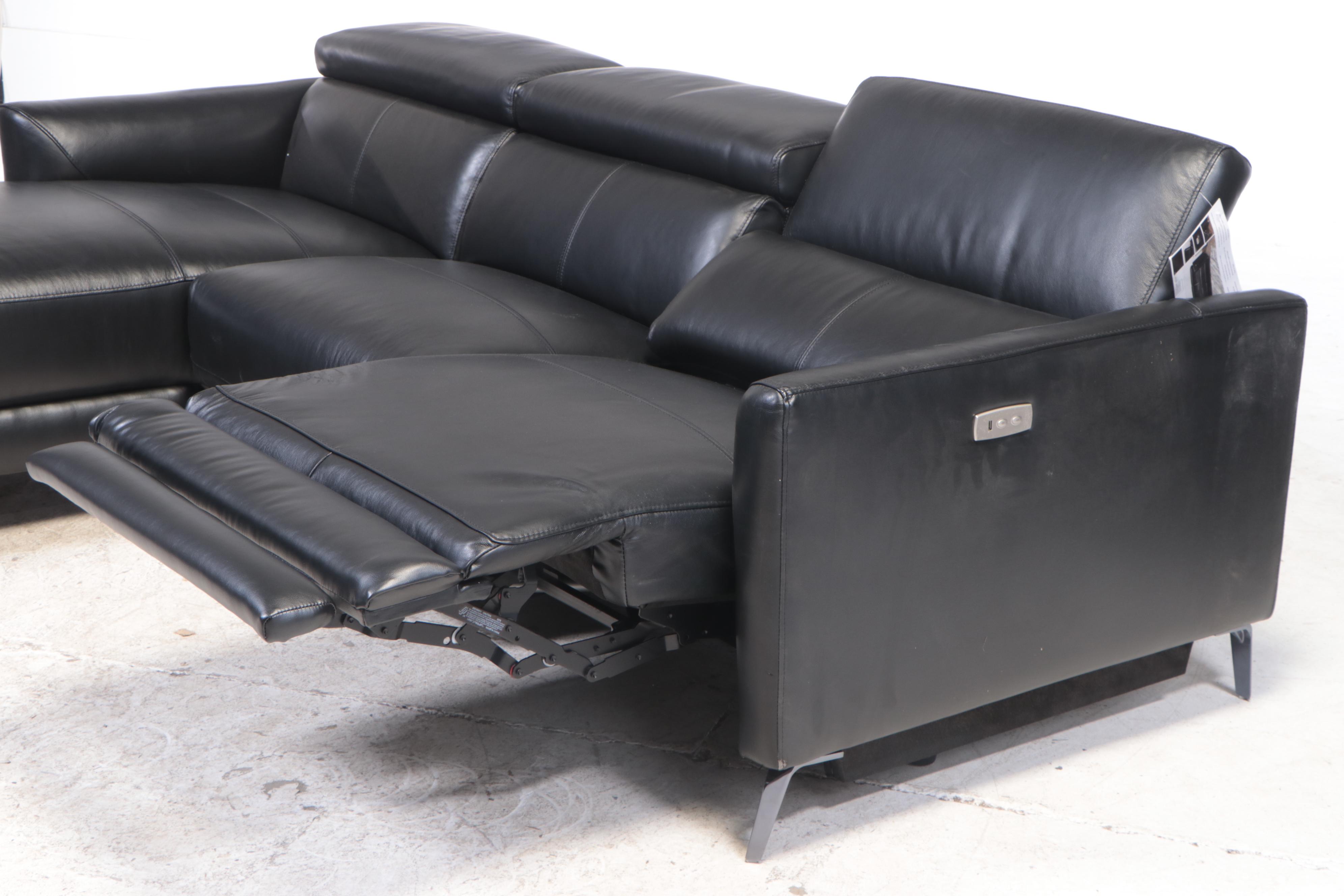 Gilman Creek Leather Power Reclining Two-Piece Sectional Sofa