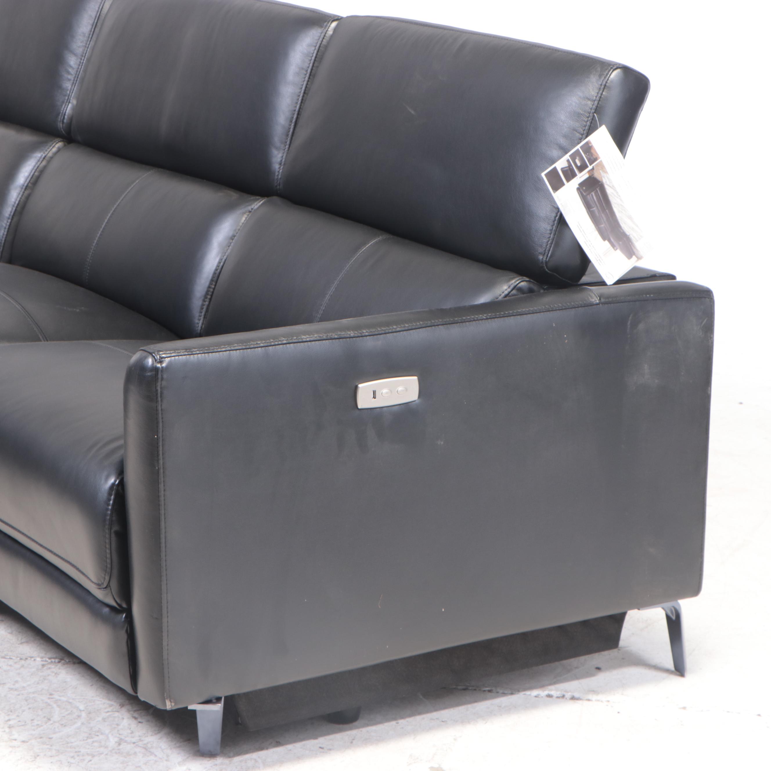 Gilman Creek Leather Power Reclining Two-Piece Sectional Sofa