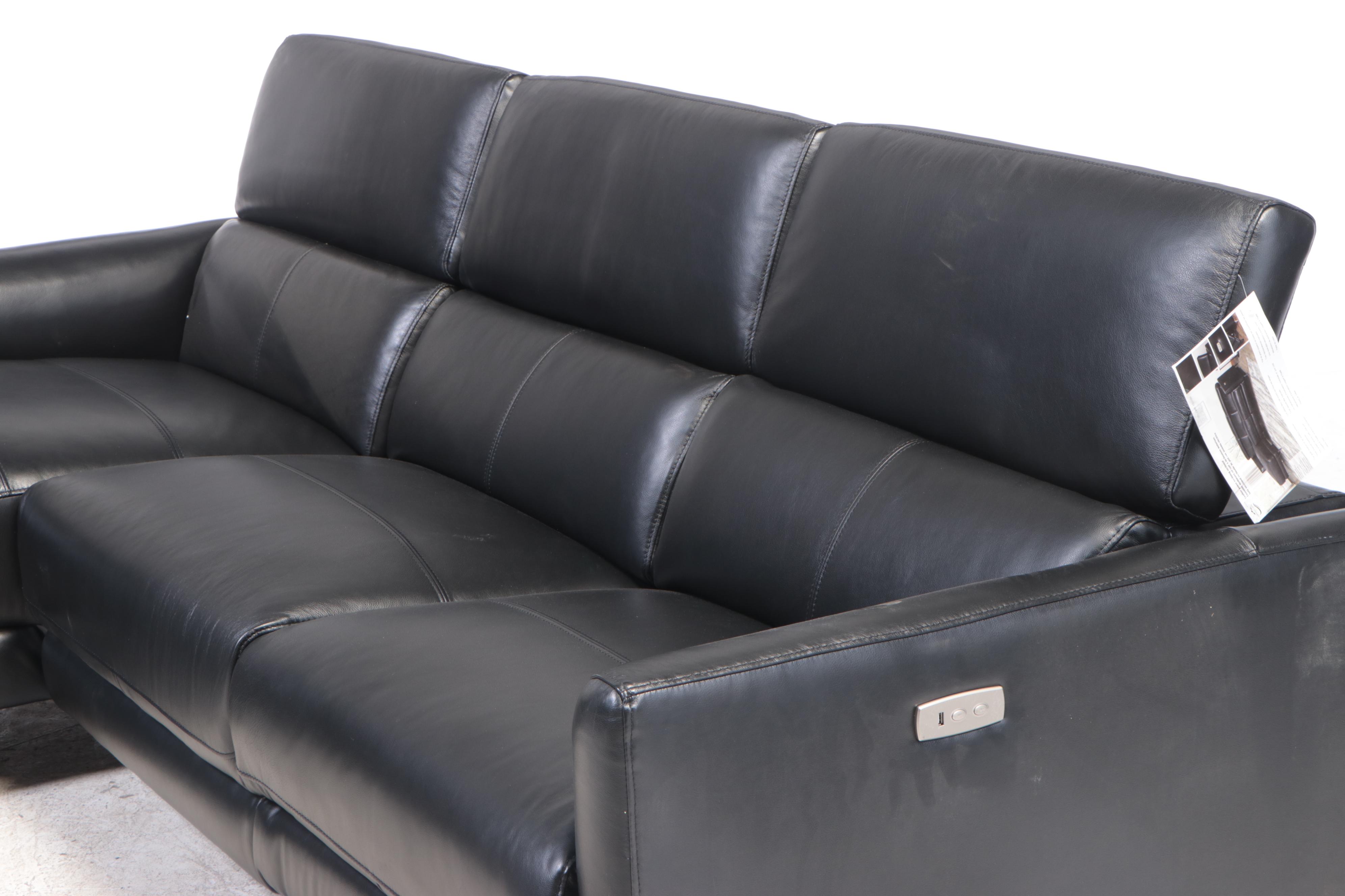 Gilman Creek Leather Power Reclining Two-Piece Sectional Sofa