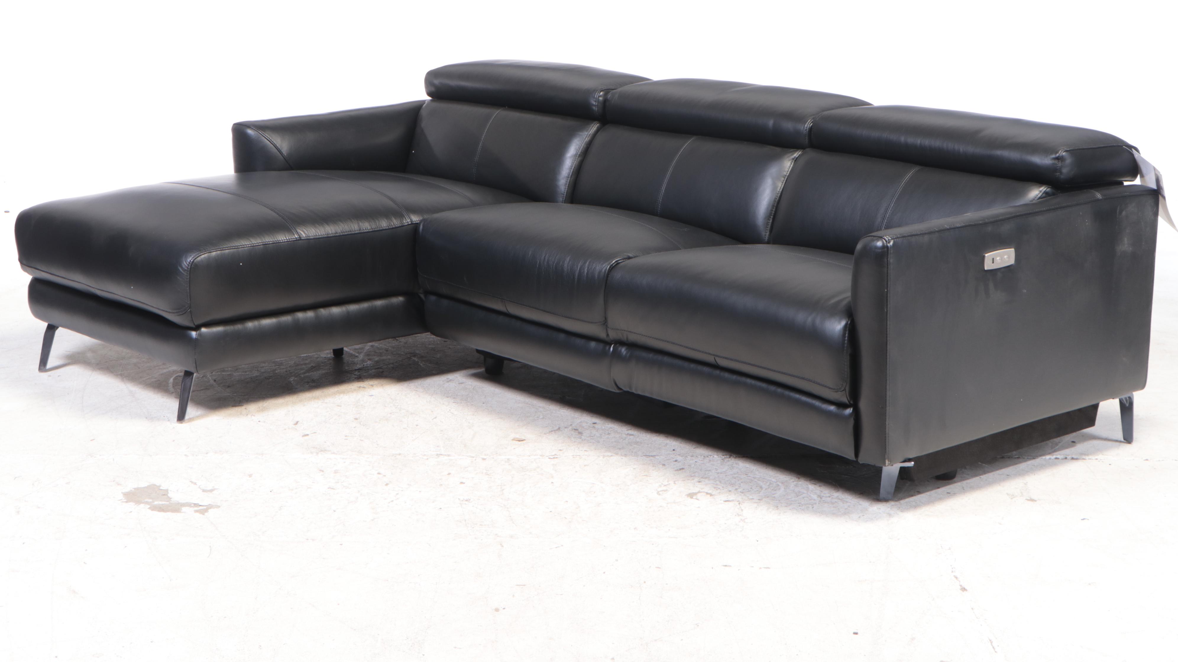 Gilman Creek Leather Power Reclining Two-Piece Sectional Sofa