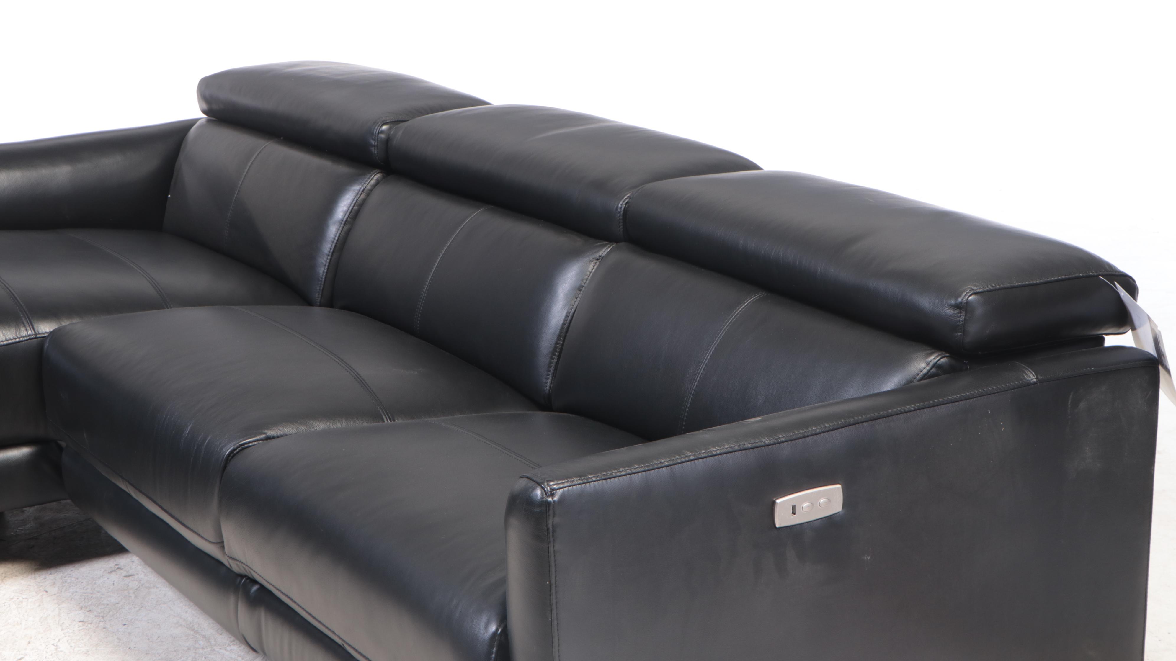 Gilman Creek Leather Power Reclining Two-Piece Sectional Sofa