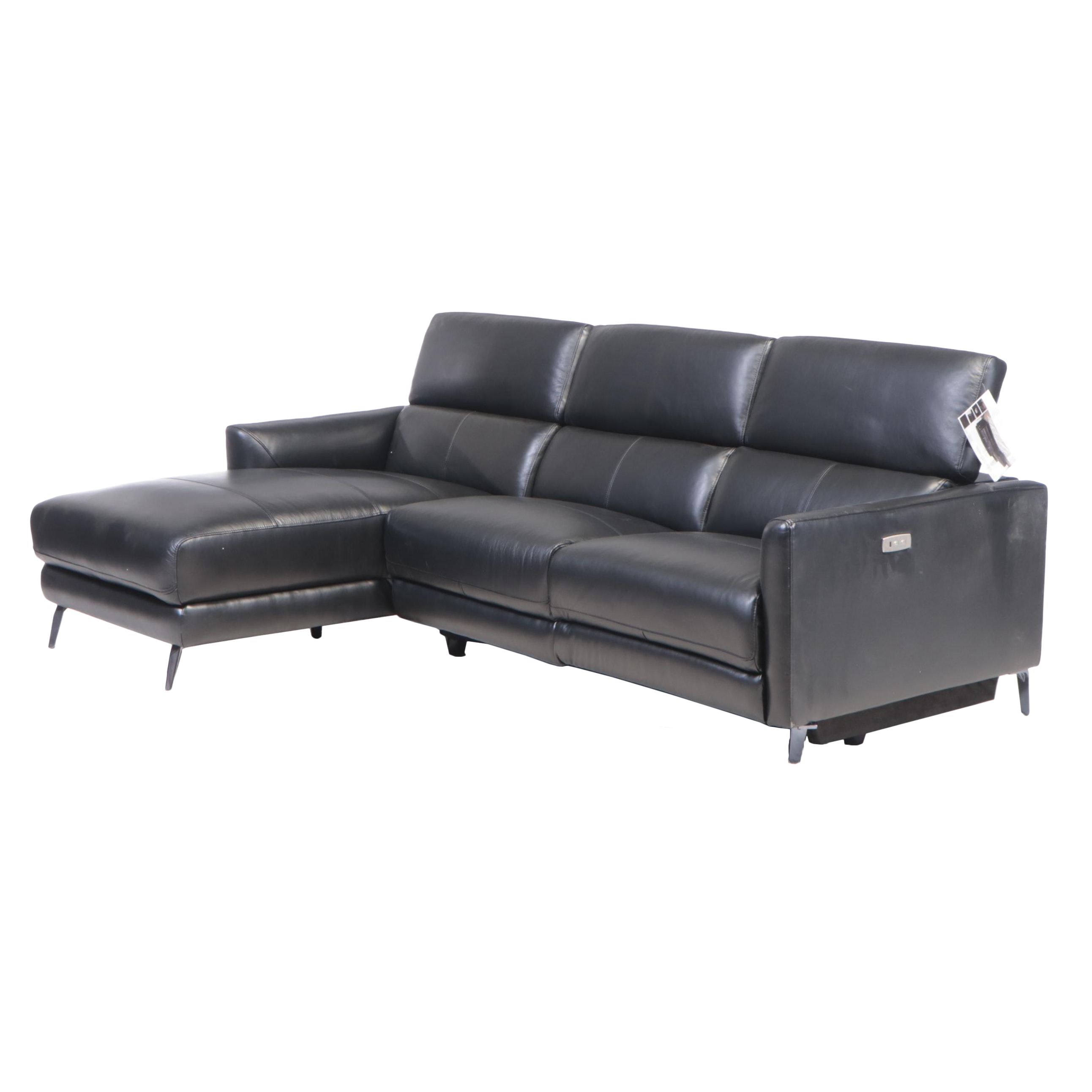 Gilman Creek Leather Power Reclining Two-Piece Sectional Sofa