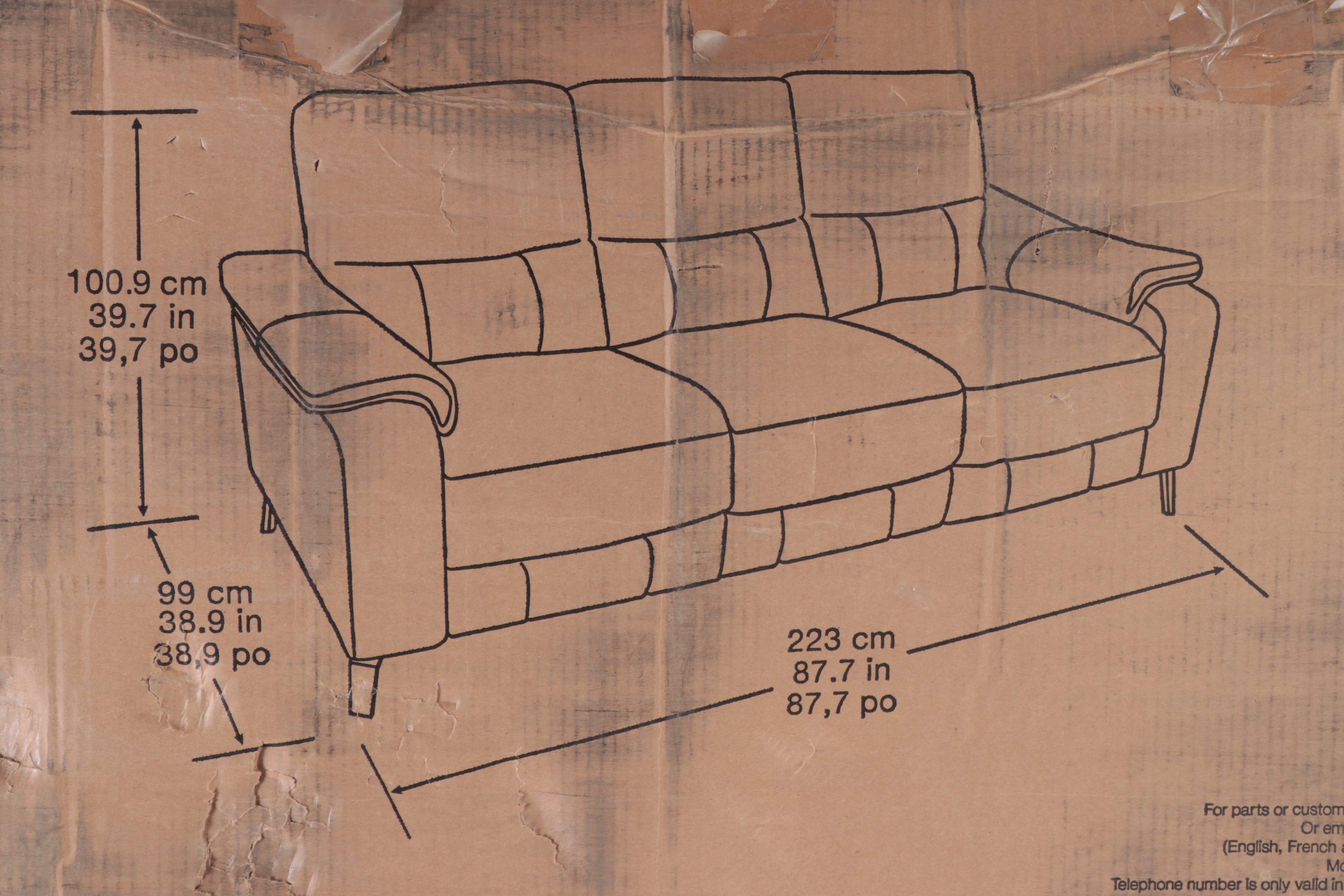 Northridge Home "Indigo Bay" Leather Power Reclining Sofa with Power Headrests