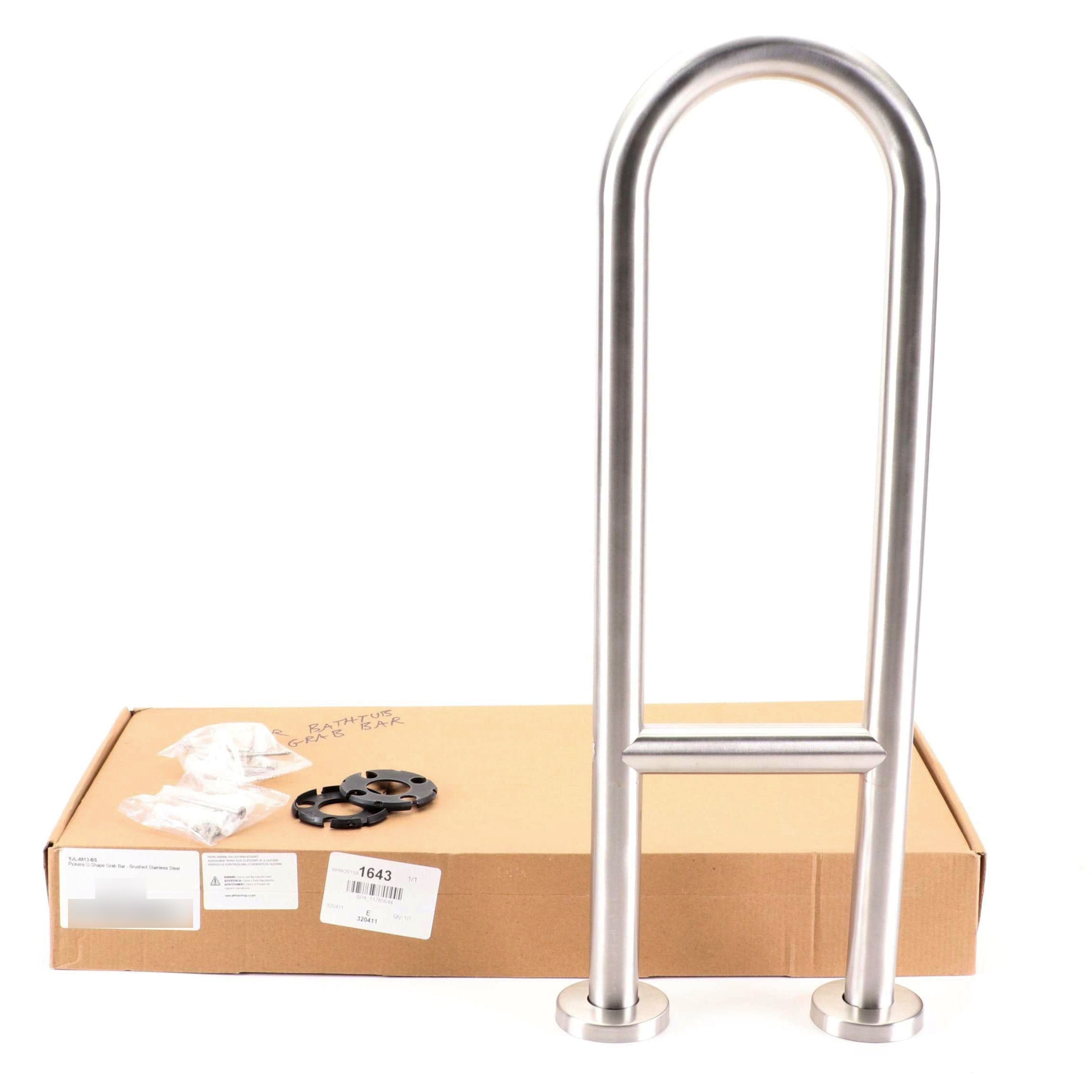 Brushed Stainless Steel U-Shaped Grab Bar