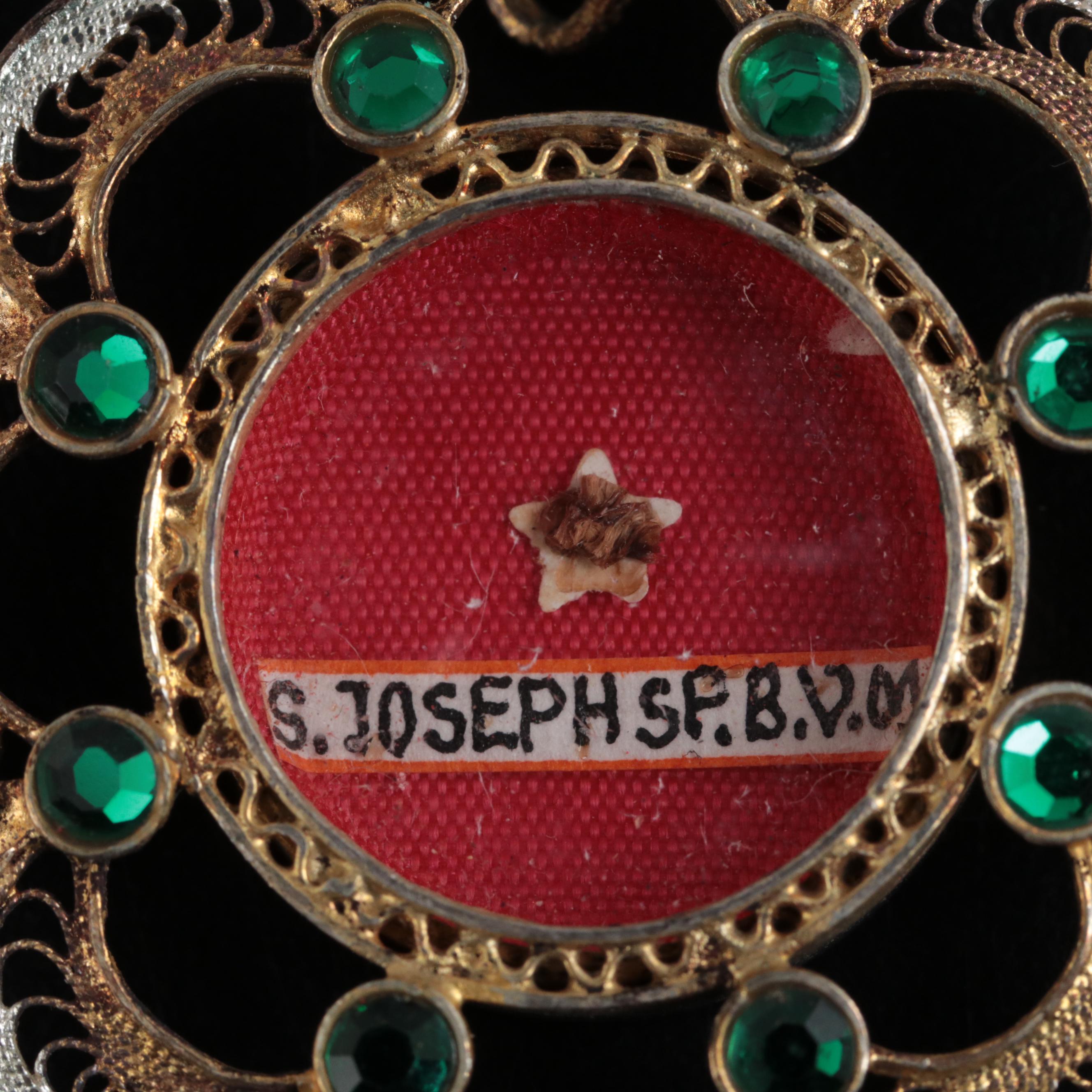 Catholic Reliquary Holding Relic of St. Joseph