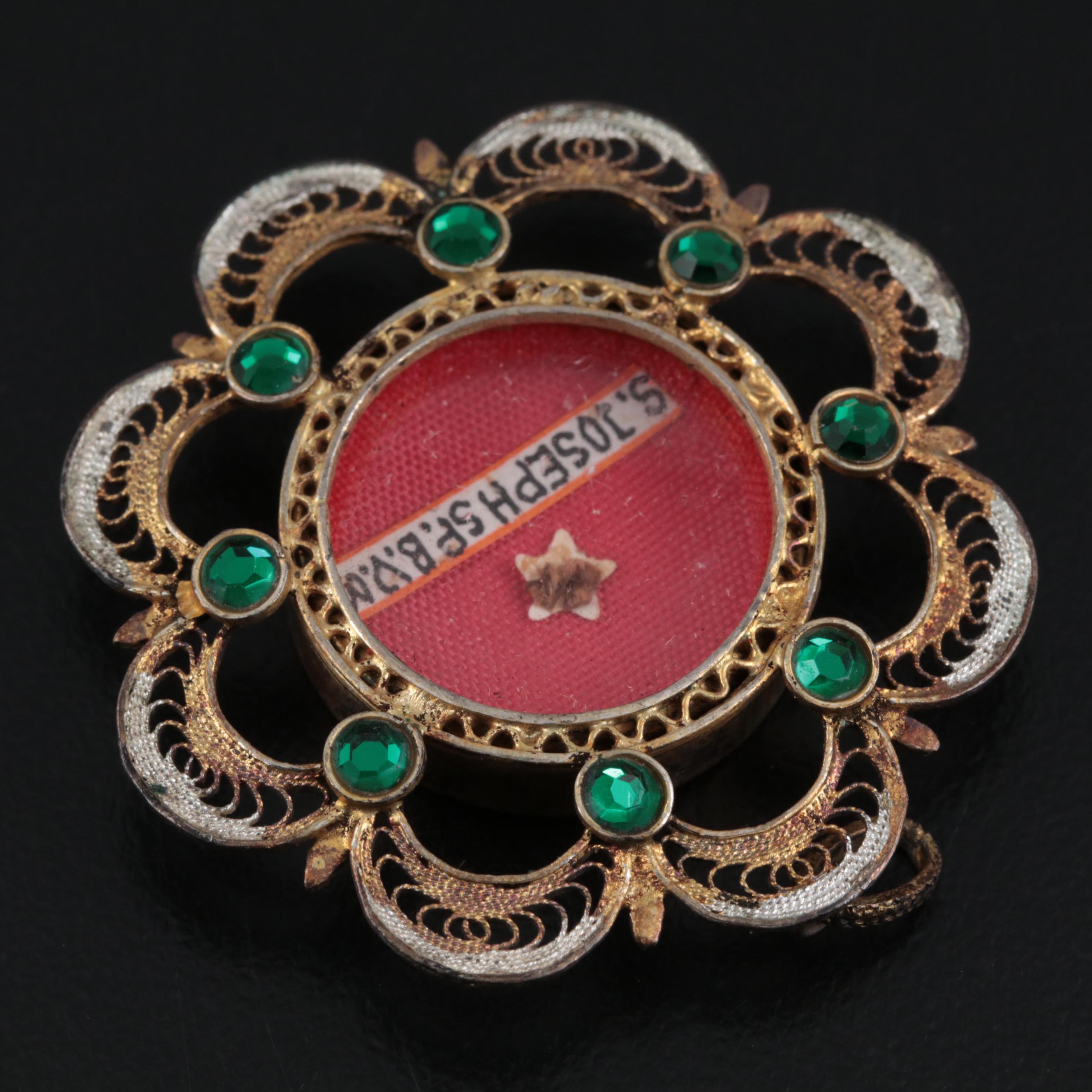 Catholic Reliquary Holding Relic of St. Joseph