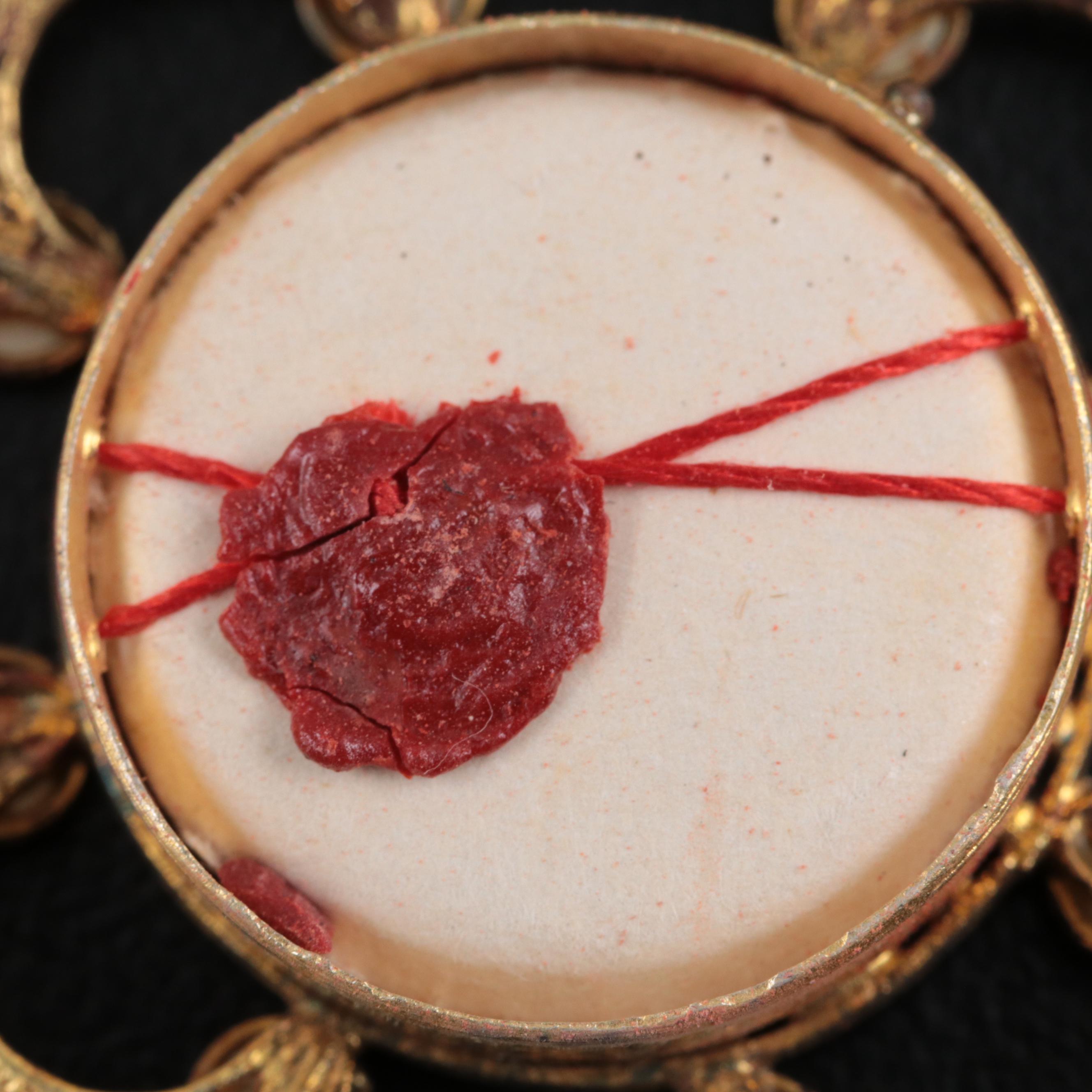 Catholic Reliquary Holding Relic of St. Joseph