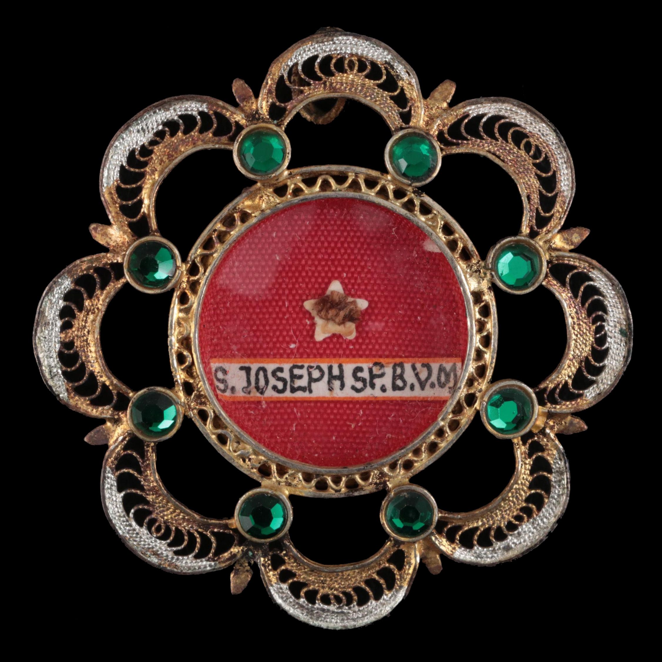 Catholic Reliquary Holding Relic of St. Joseph