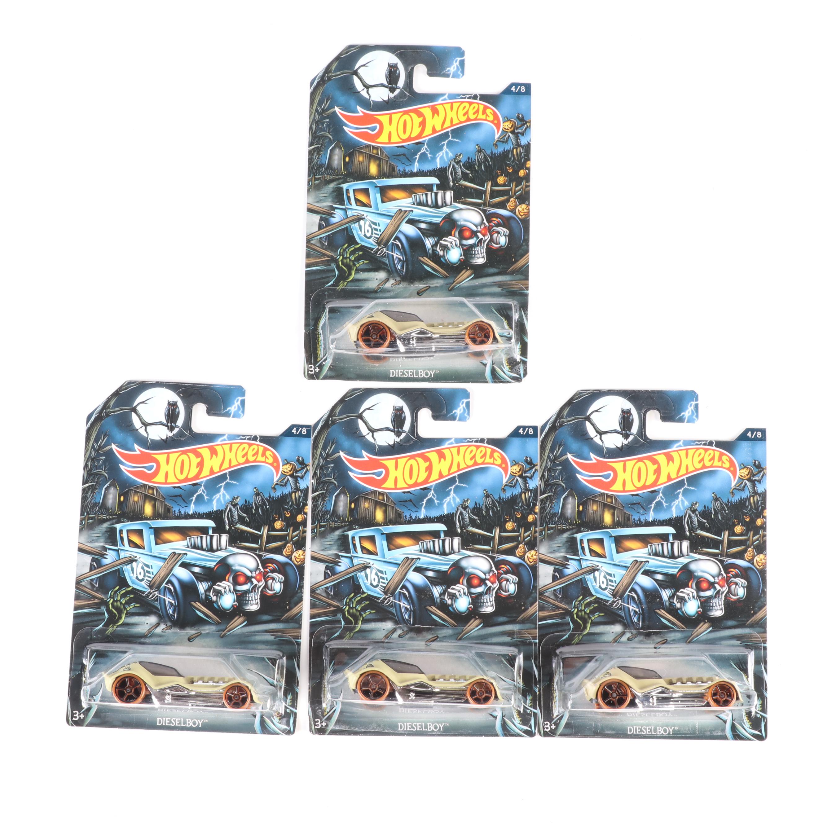 Mattel Hot Wheels Cars in Packages Including Bone Shaker, Dieselboy and More