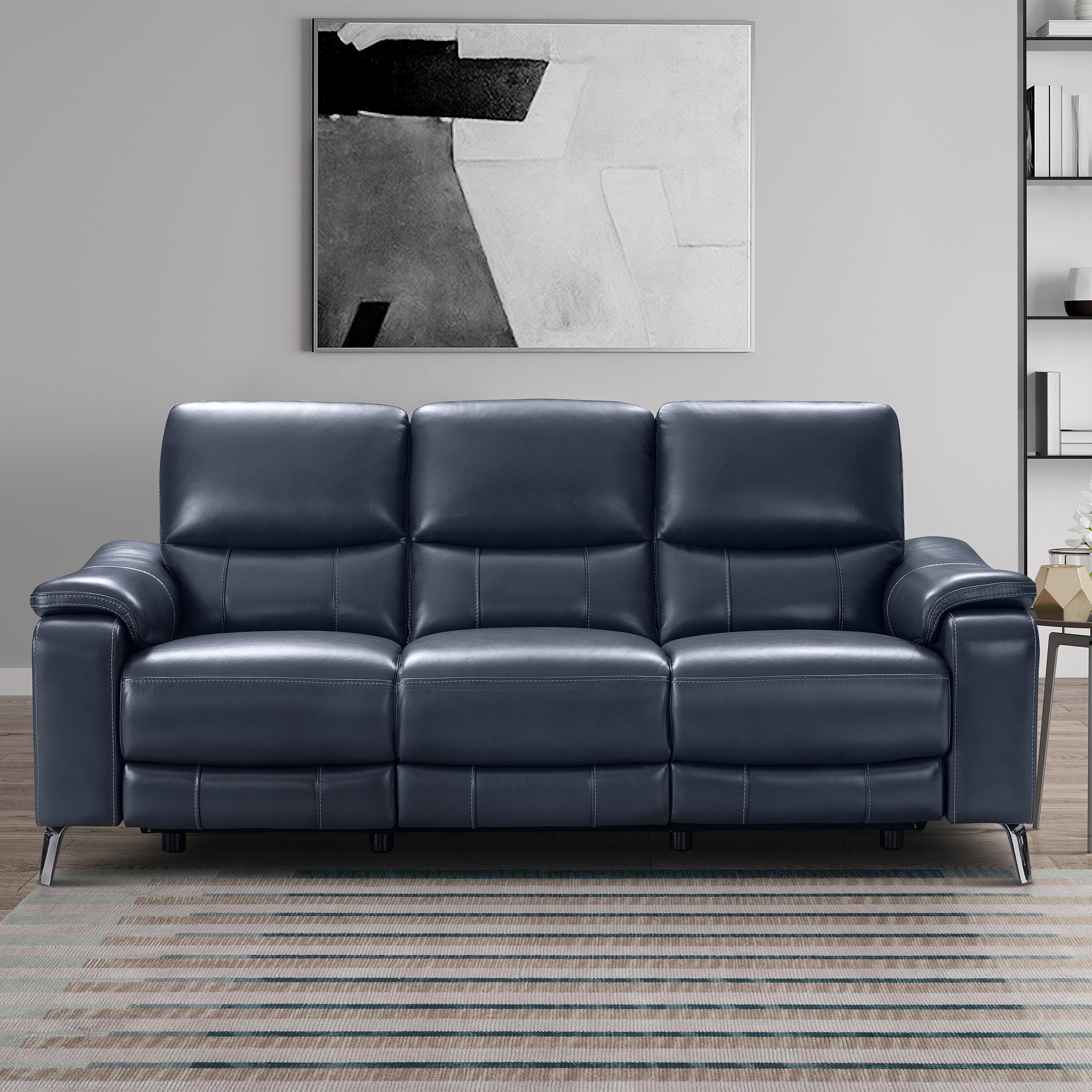 Northridge Home "Indigo Bay" Leather Power Reclining Sofa with Power Headrests