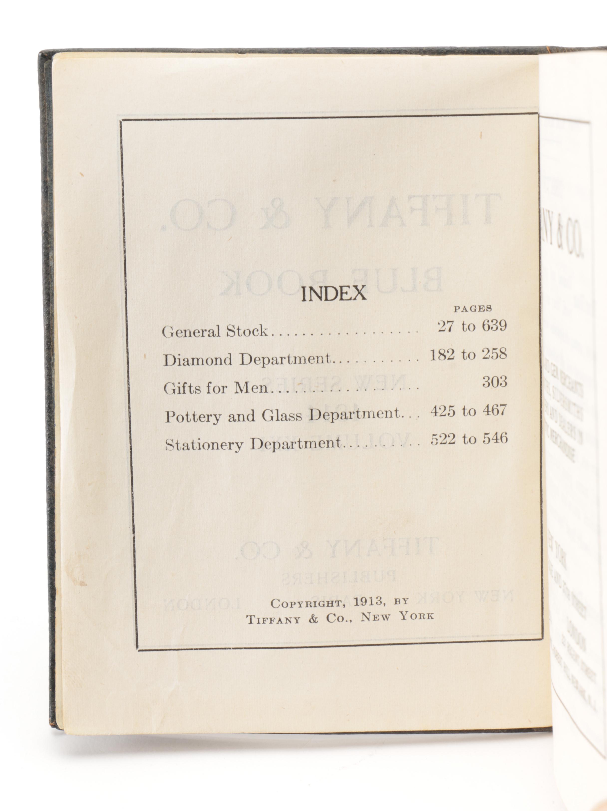 Tiffany & Co. Annual Blue Book Volume XXI, 1914