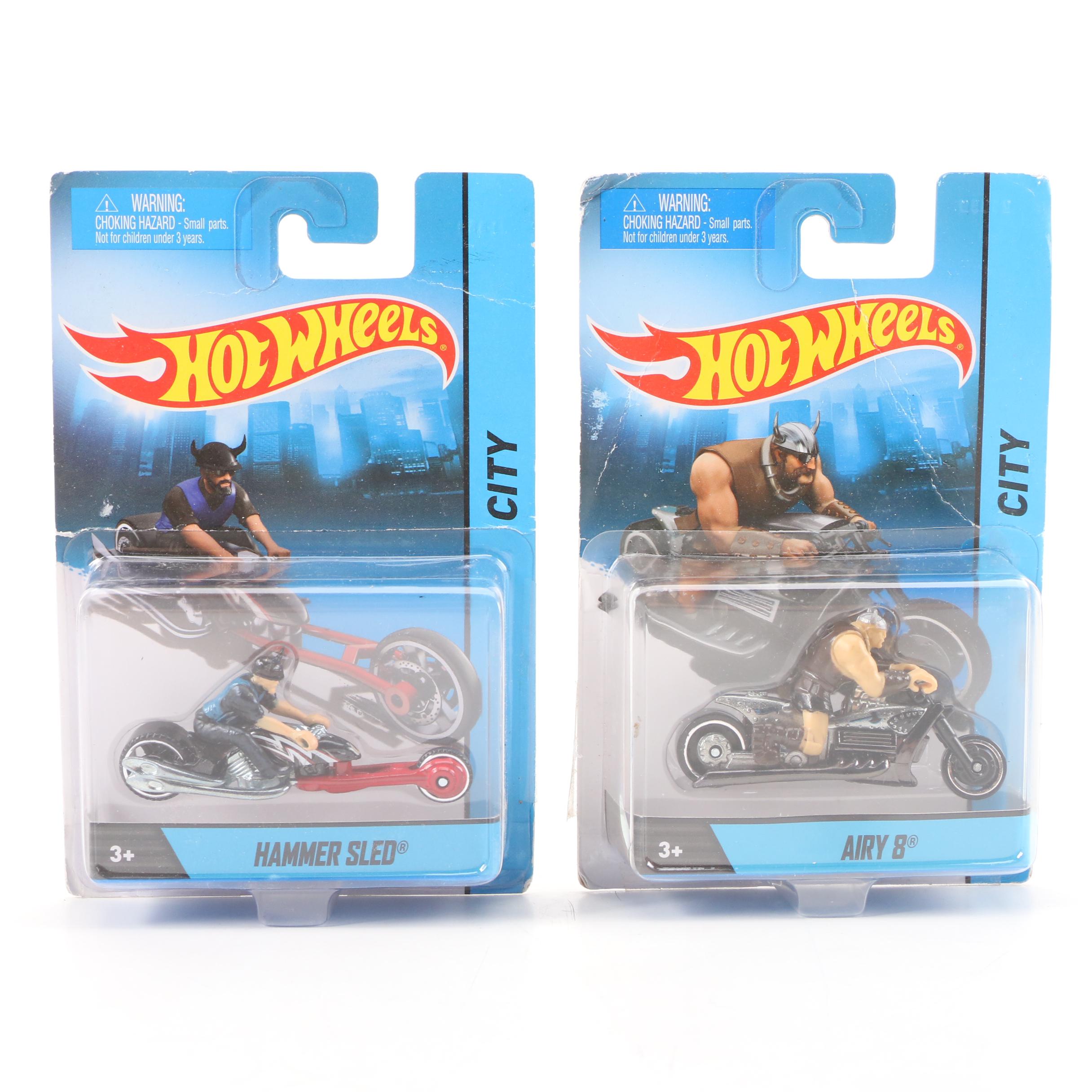 Mattel Hot Wheels Hammer Sled, Airy 8, Pit Cruiser and Other Toy Bikes