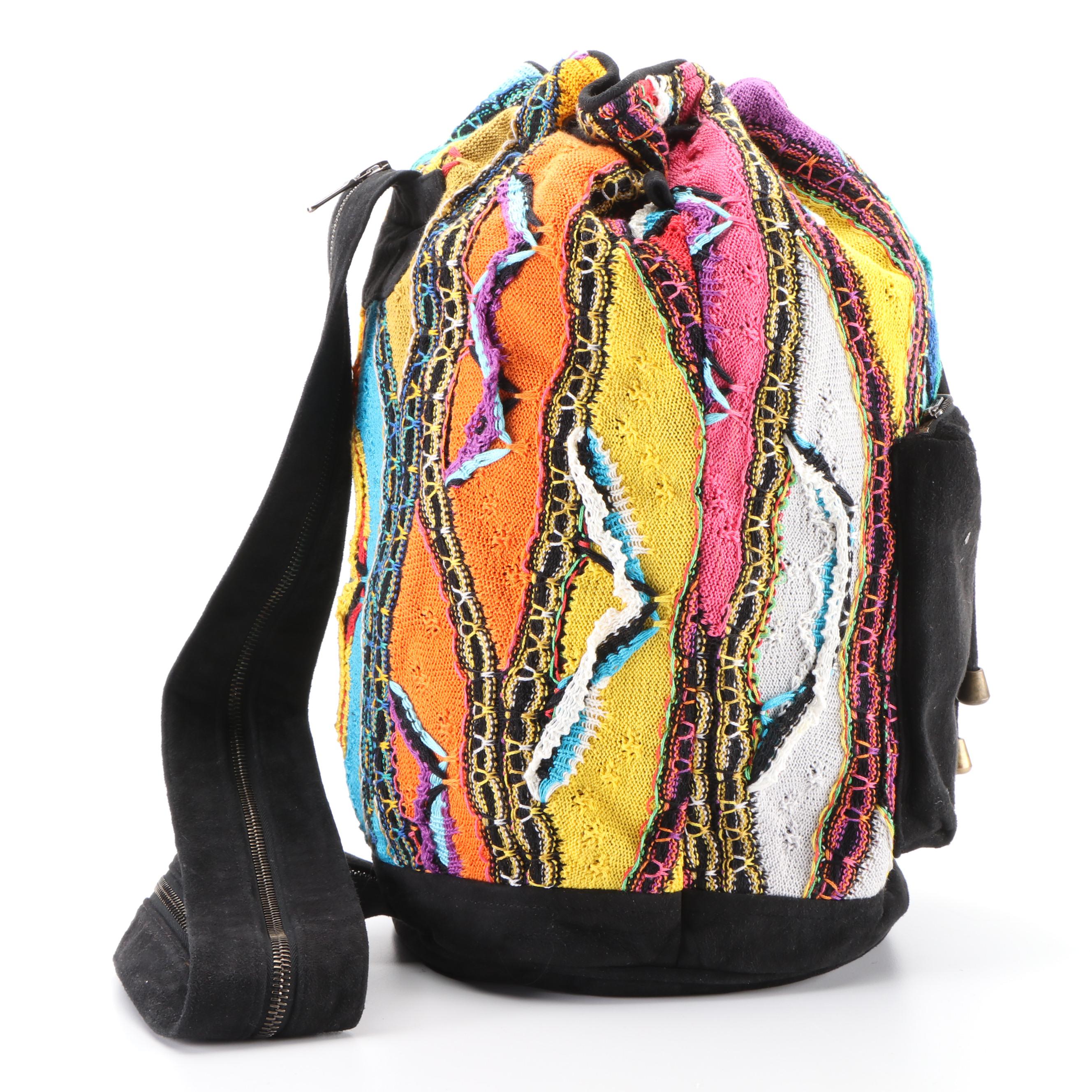 Coogi Australia Bucket Bag and Duriff Beanie in Embroidered Blend