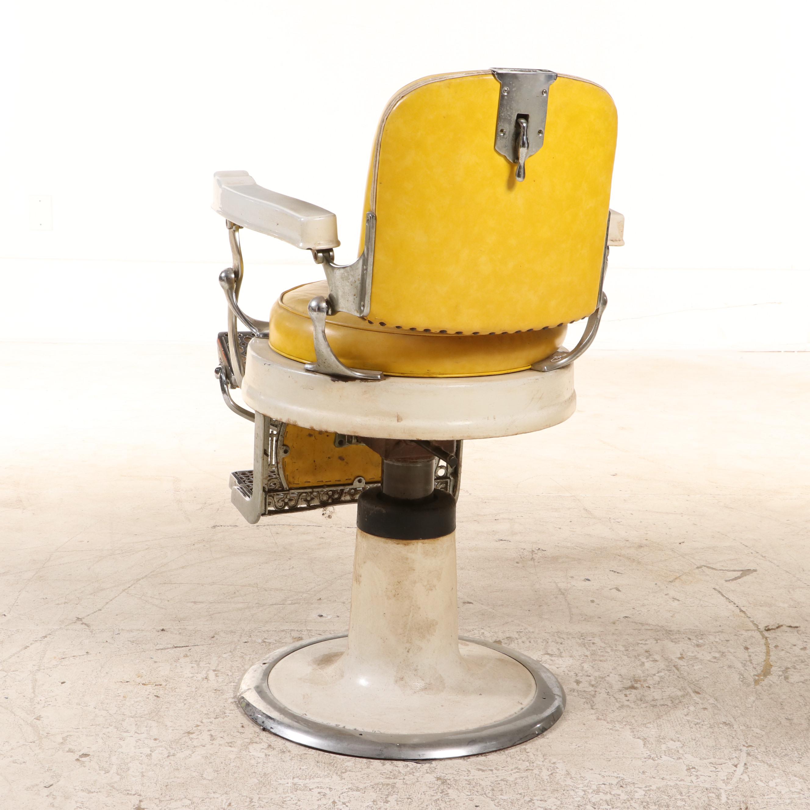 E. Berninghaus Co. "Hercules" Nickel-Plated & Enameled Barber's Chair, pat. 1901