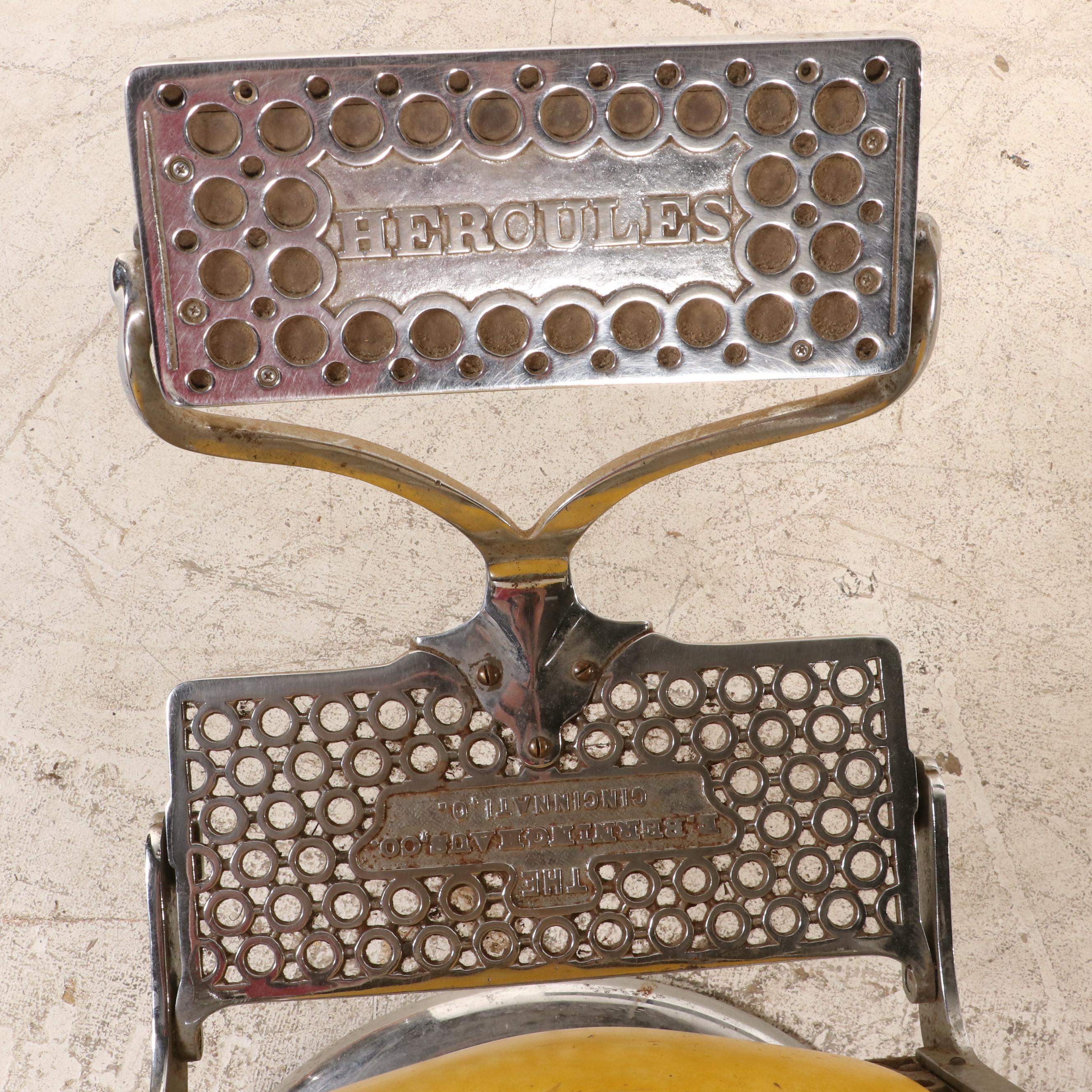 E. Berninghaus Co. "Hercules" Nickel-Plated & Enameled Barber's Chair, pat. 1901