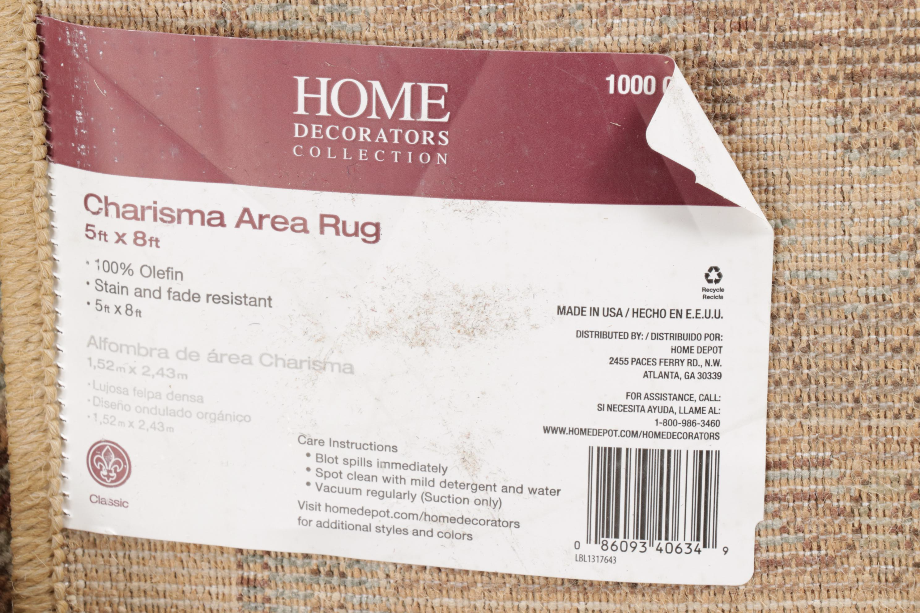 Machine Made Home Decorators Collection "Charisma" Area Rugs