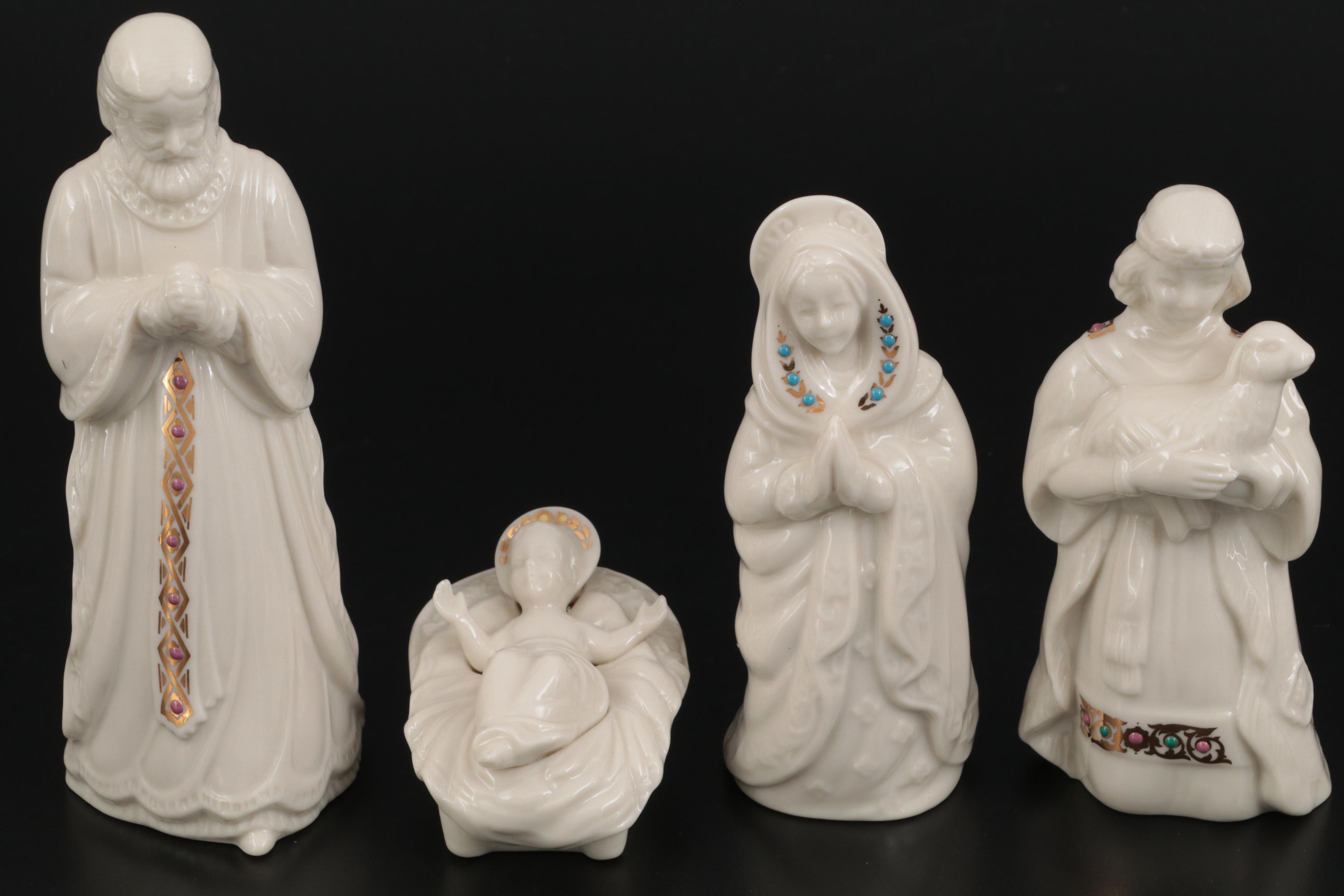 Lenox China Jewels Collection Bone China Nativity Set, 1993-1994