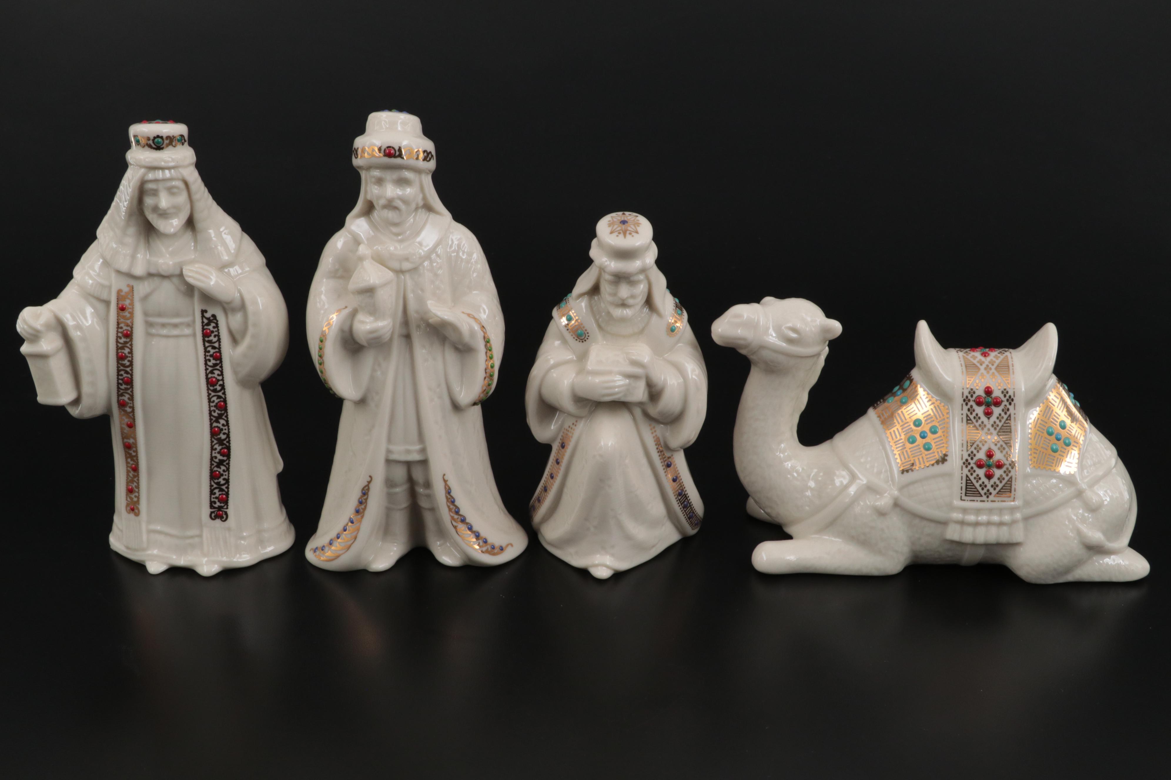 Lenox China Jewels Collection Bone China Nativity Set, 1993-1994